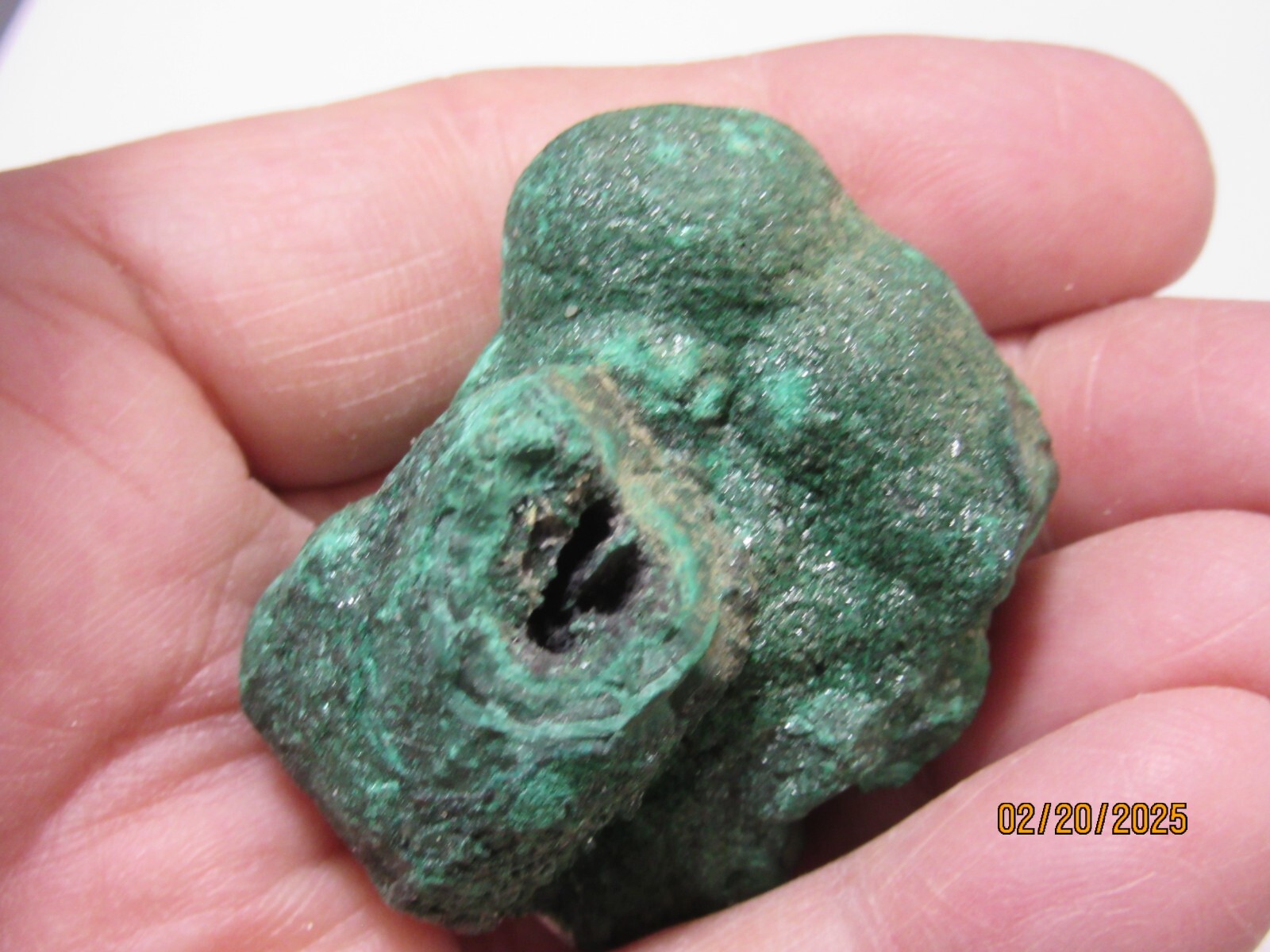 Green Malachite Mineral Nodule Zaire Africa 1 5/8″ Collectible GMNCZA-15s