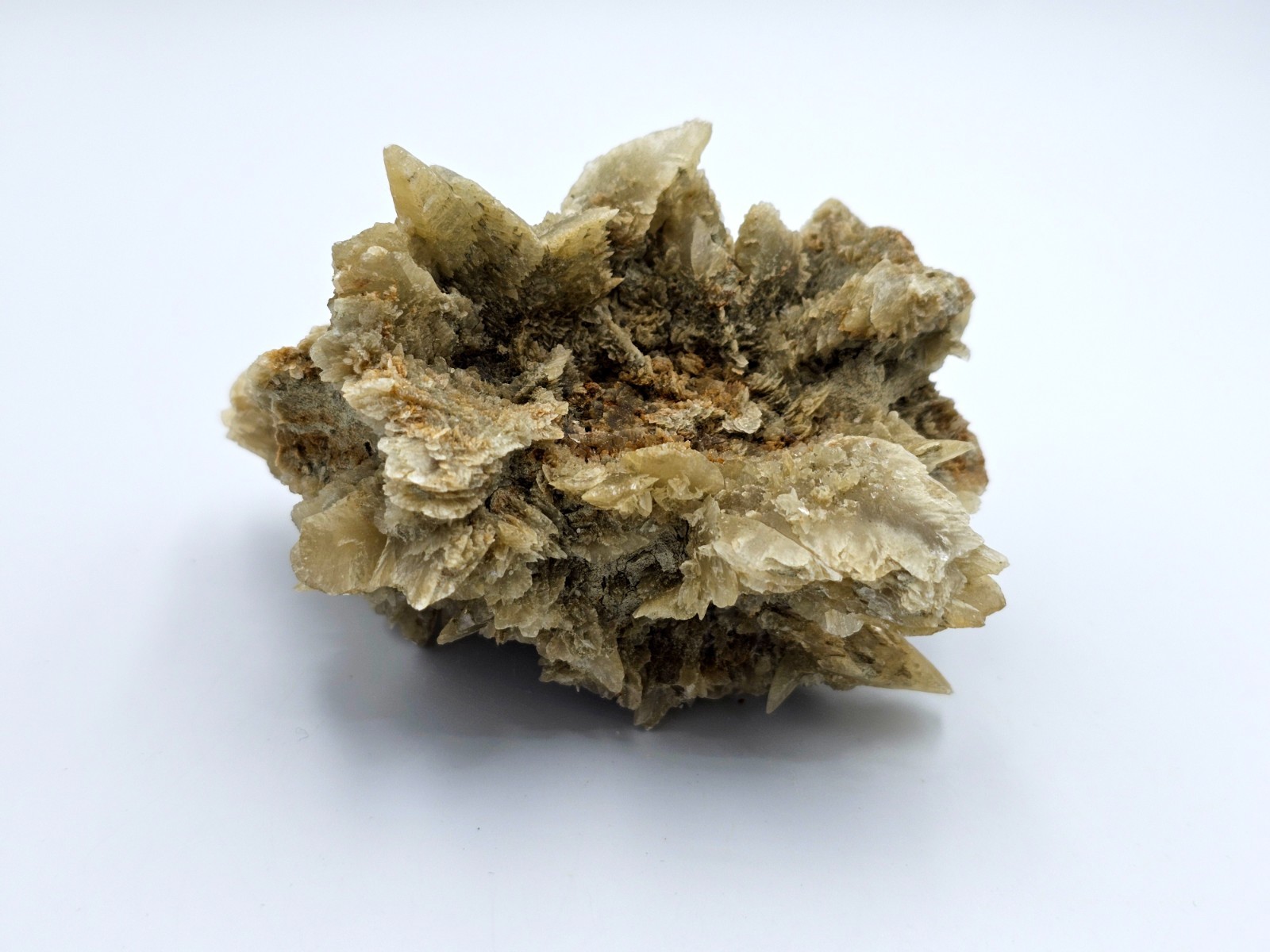 Gypsum crystal, Desert Rose 208 g – a unique Ukrainian sample with fluorescent
