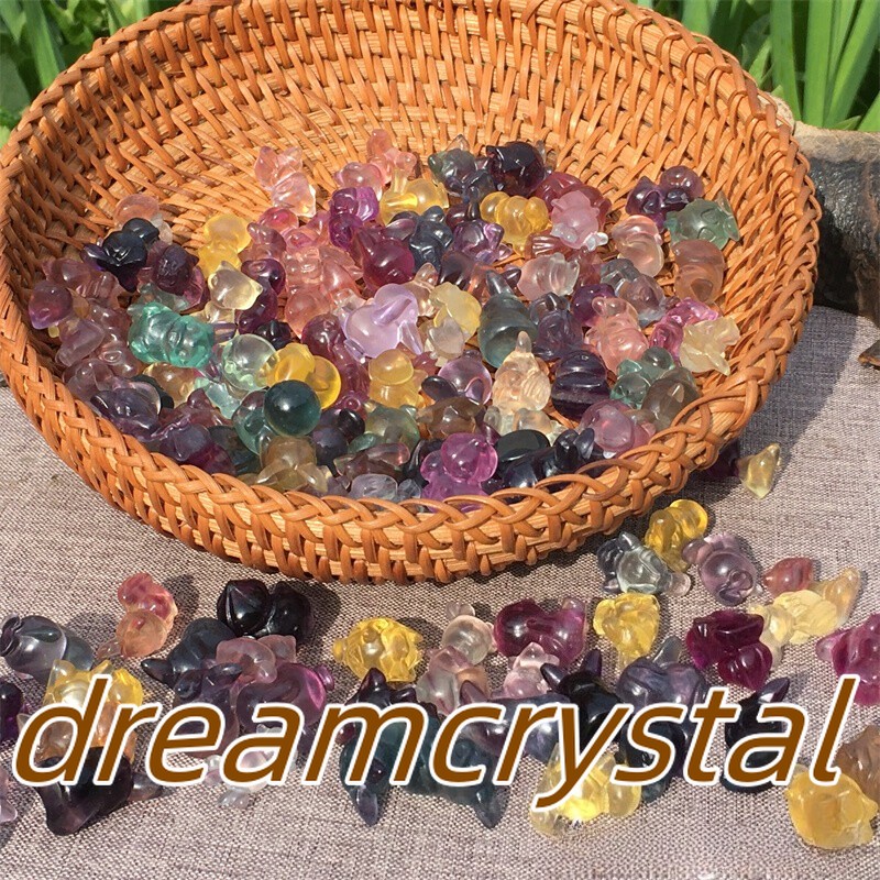 50pcs Wholesale Natural Quartz Crystal Carved Mini Fluorite Skull Reiki Healing