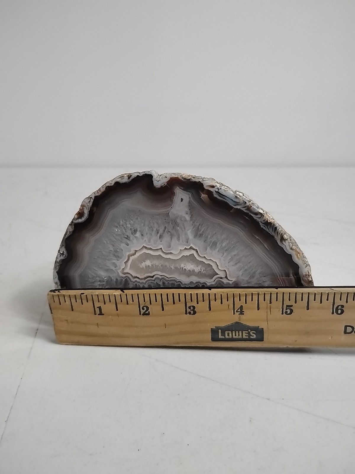 Geode Half Cut and Polished Origin Unknown White/Clear/Brown – SEE PICS!!!
