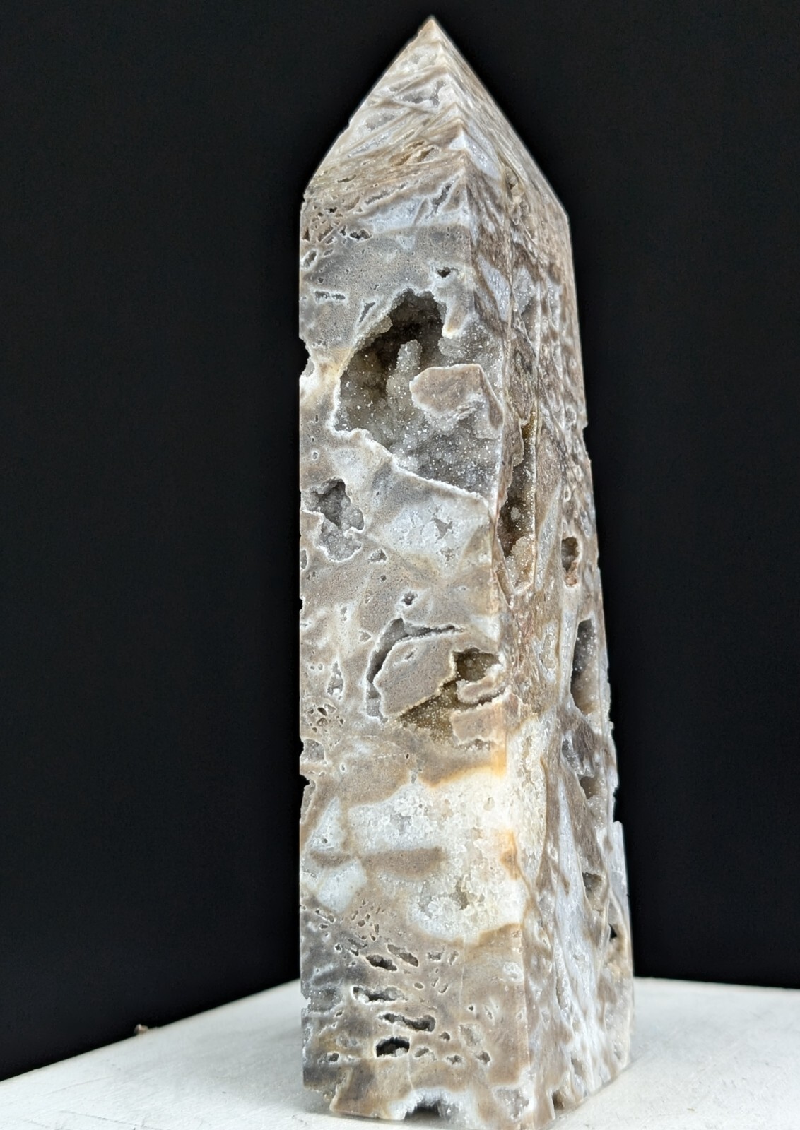 Sphalerite Tower Druzy Crystal Large Gemstone Point Mineral Wand