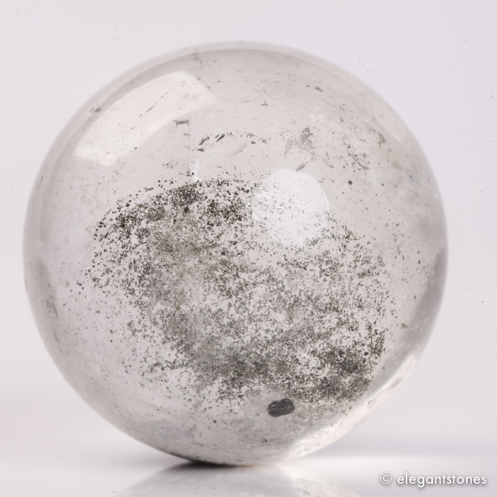 91g40mm Natural Garden/Phantom/Ghost/Lodolite Quartz Crystal Sphere Healing Ball