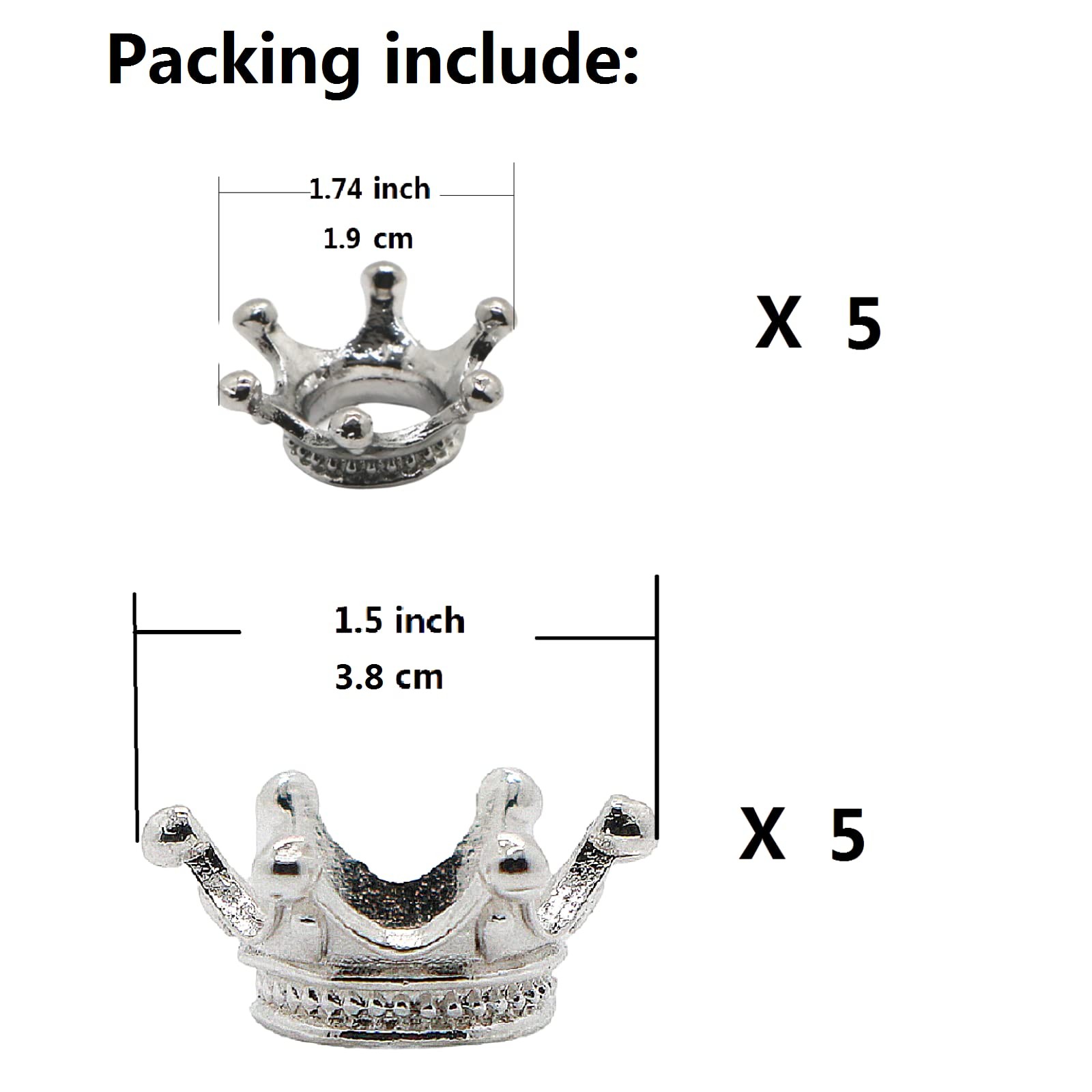 2 sizes 10 pcs Metal Silver Crystal Ball Stands Globe Stone Holders Sphere Di…