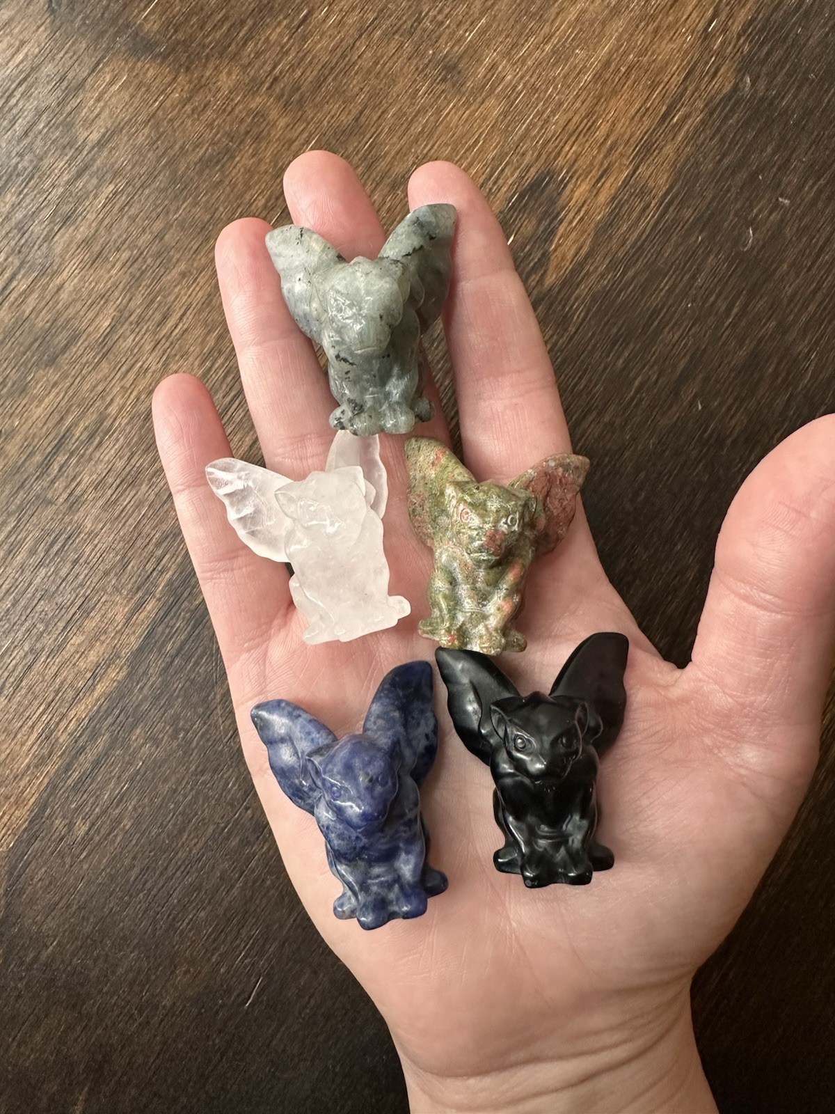 Crystal Gargoyle Carvings 10pcs | Sodalite, Rose Quartz, Clear Quartz & More |