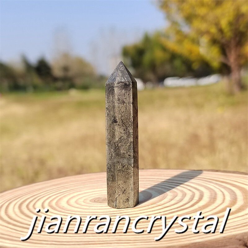 3pcs Natural Pyrite Wand Quartz Crystal Obelisk Point Tower Healing 5.5cm