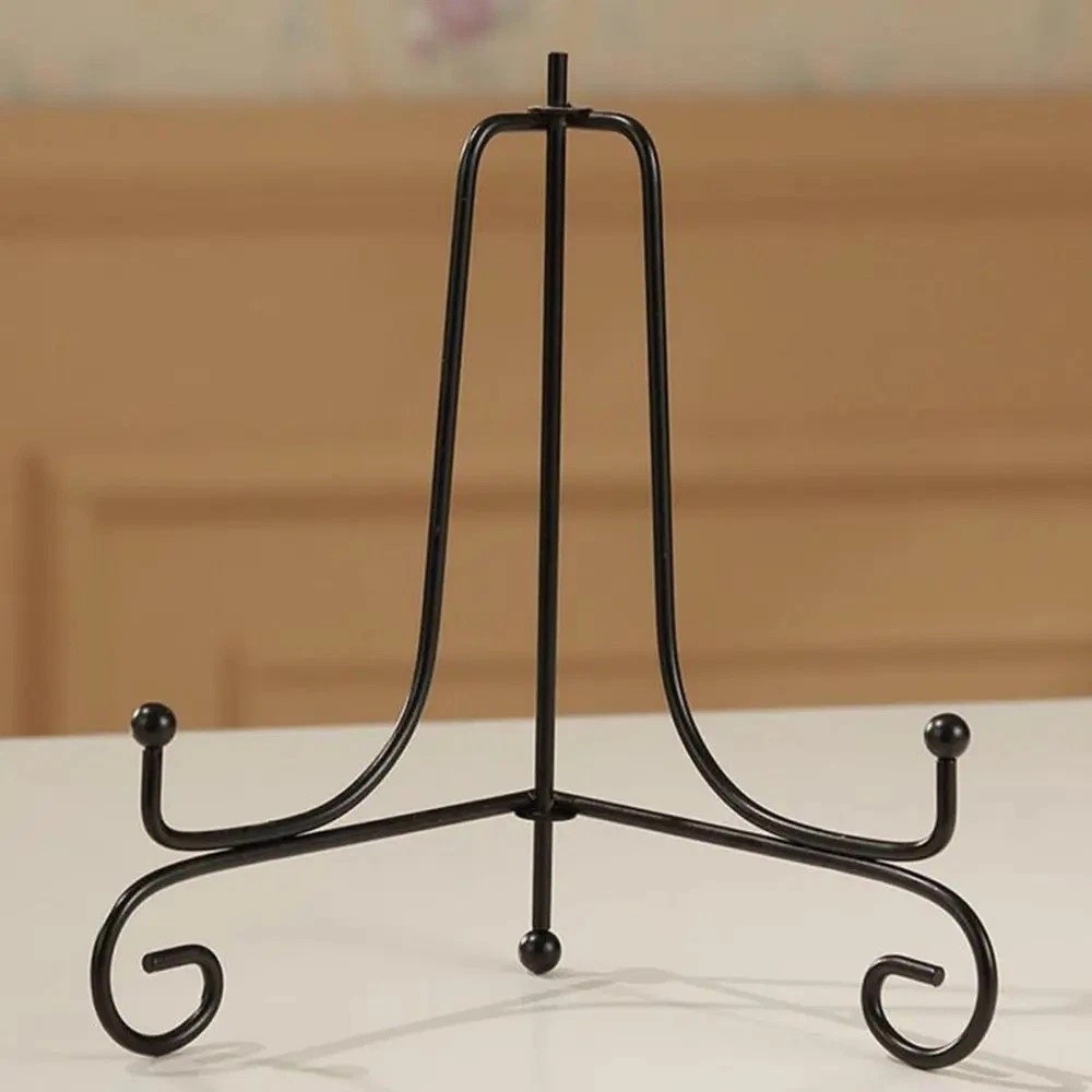 Lron Easel Classic Display Stand Plate Holders Picture Photo Frame Rack 4pc