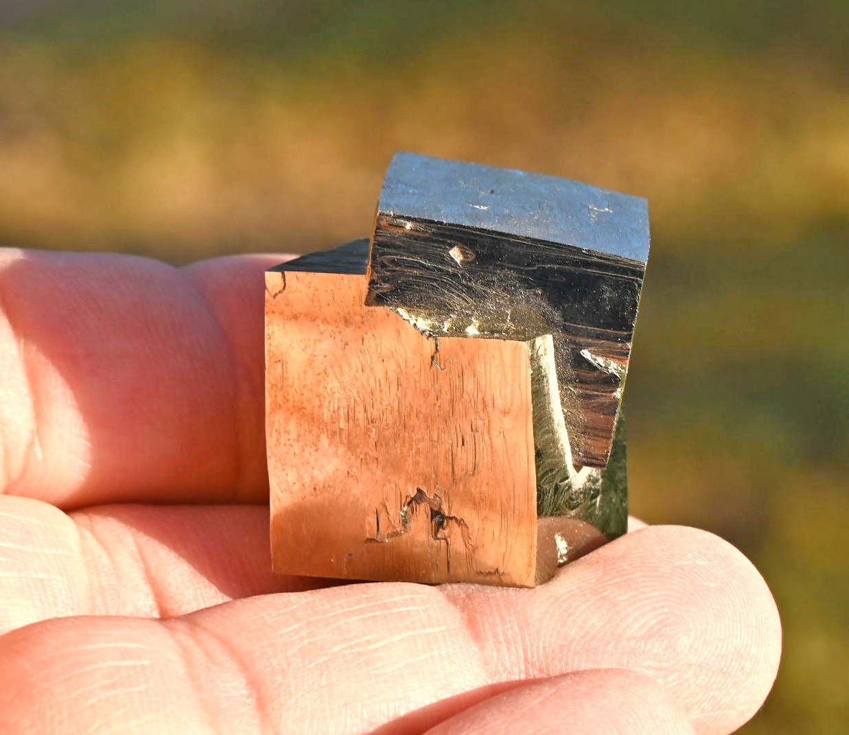 Large Pyrite Twinned Cube from Navajun, Spain