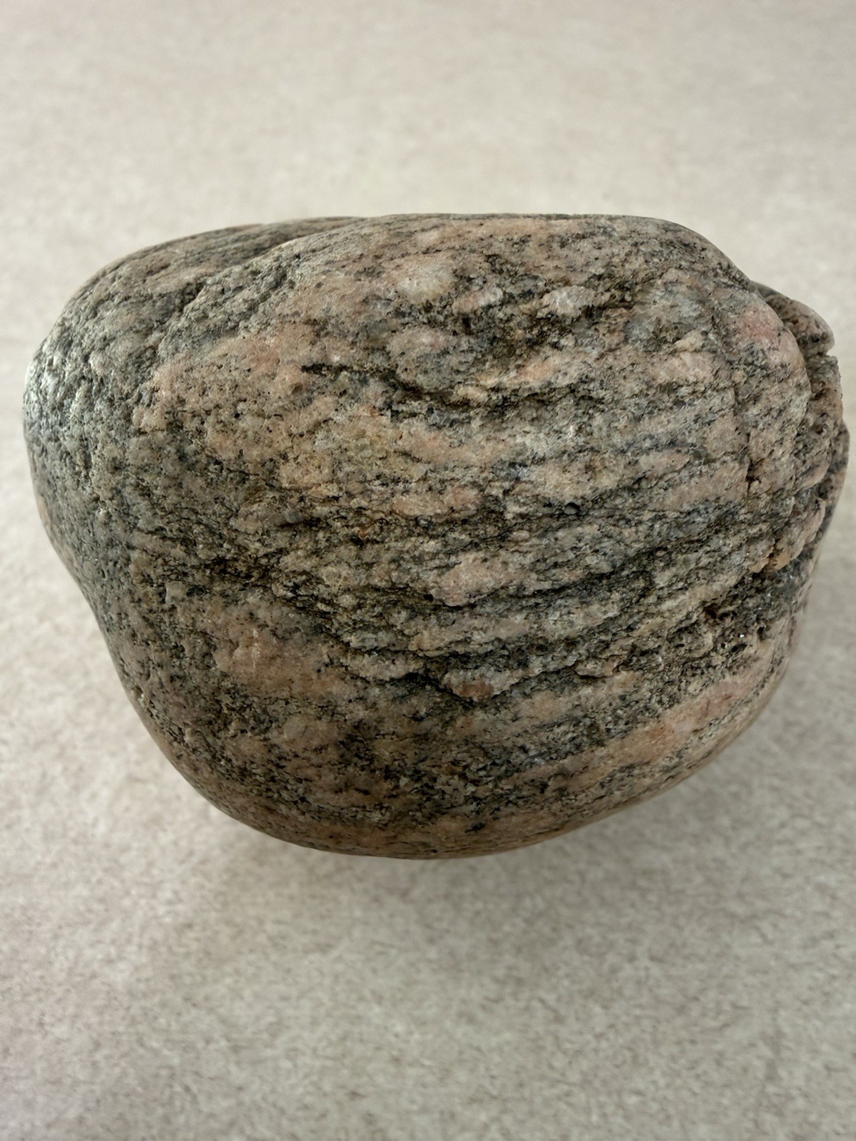 Large Magnetic Granitic Gneiss Specimen – Pink Feldspar, Quartz & Magnetite