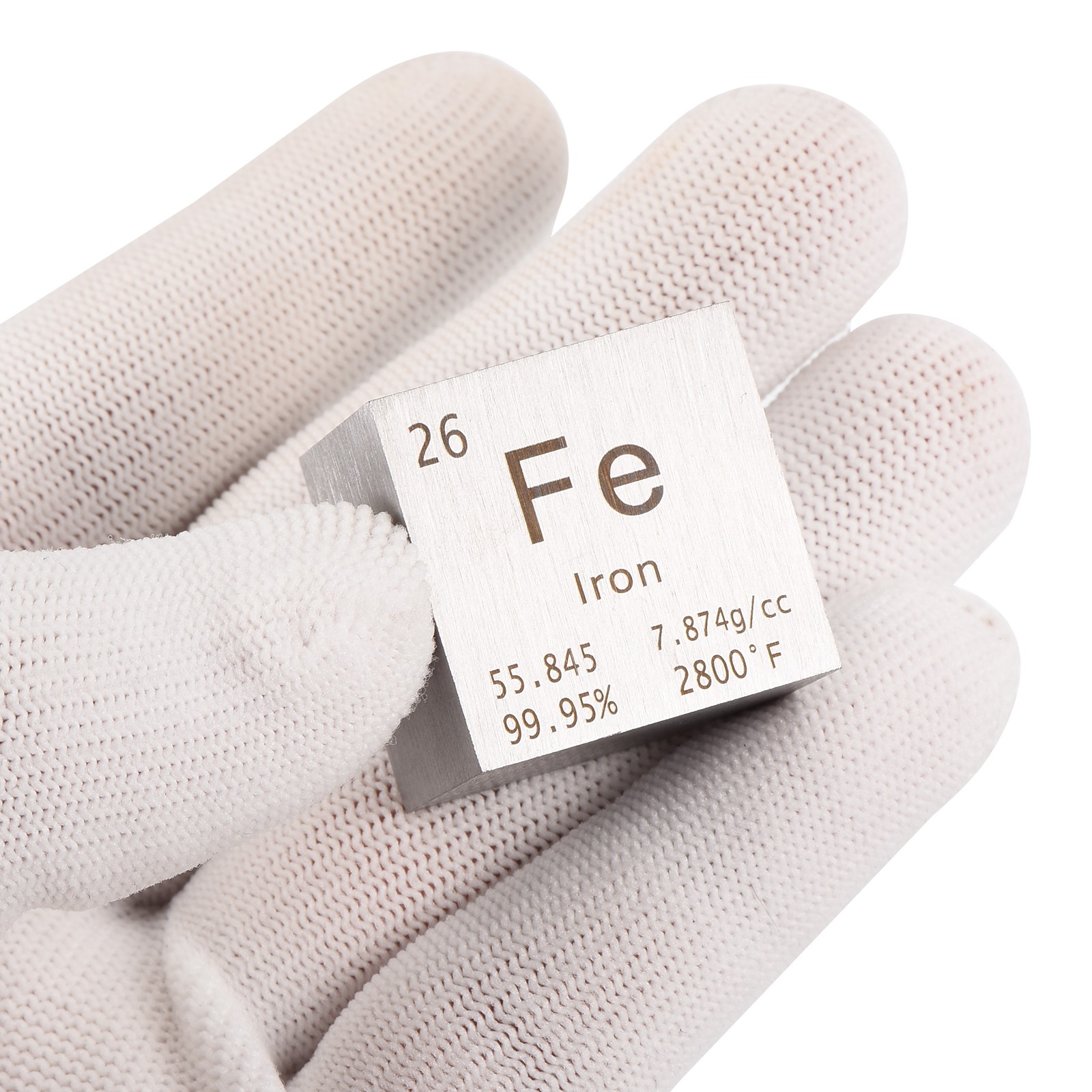 Iron Cube Metal Element High Density Blocks Pure Periodic Element 1″