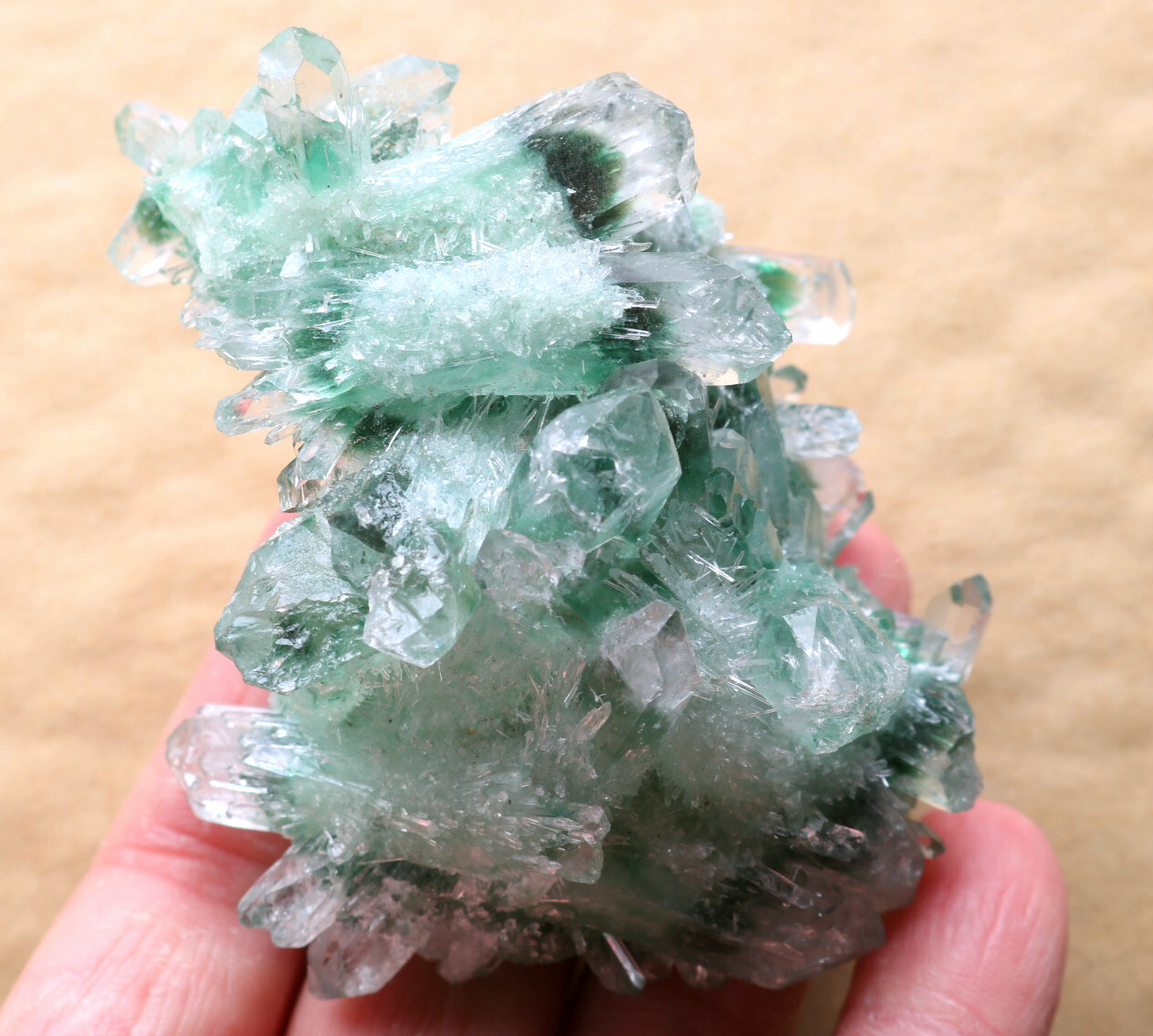 183g New discovery green ghost crystal clusters of mineral samples