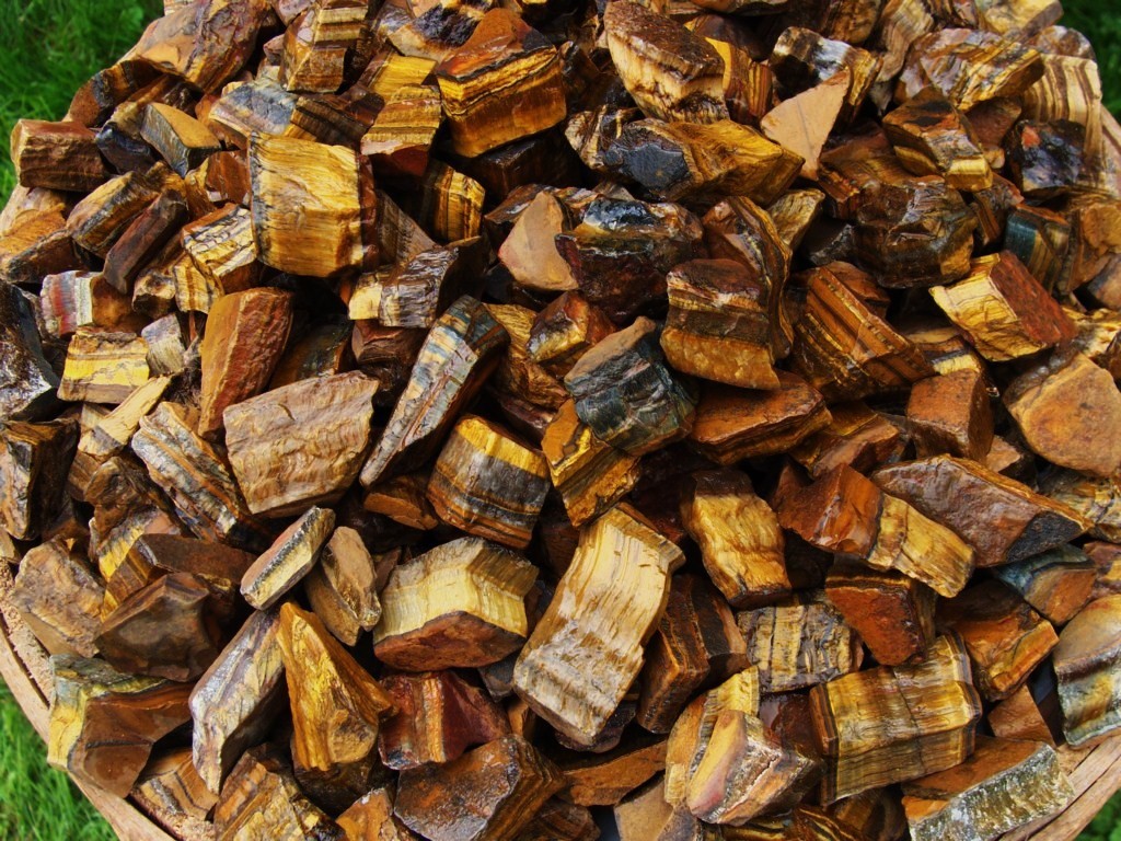 Barrels of Tiger Eye Rough – 500 Carat Lots + a FREE Faceted Gemstone