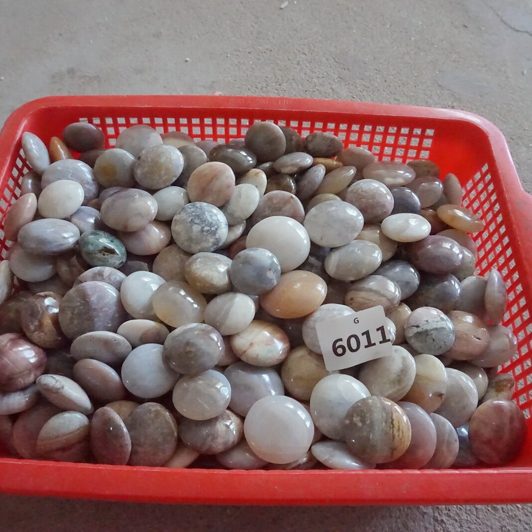 2.2LB 42Pcs Natural Agate Carnelian Disc Quartz Crystal Palm Stone Healing