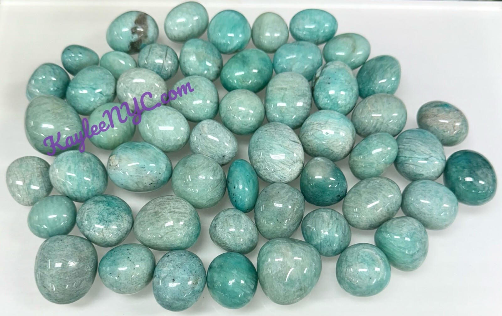 Wholesale Lot 2 Lbs Natural Amazonite Tumble Healing Energy Nice Quality