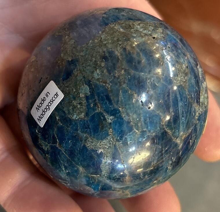 2 1/2” Blue Apatite Sphere 340 Grams
