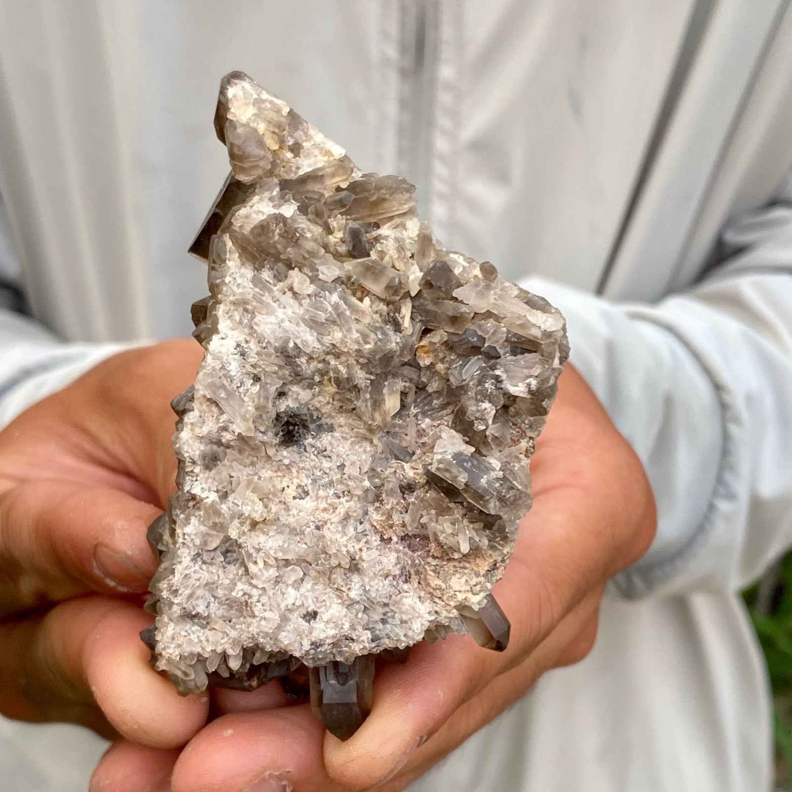 166G Natural smoky black quartz cluster crystal mineral specimen healing