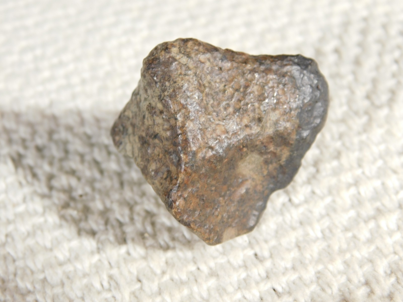 Small Stony METEORITE With Dark Fusion Crust 100% Natural Fell in Libya 16.7gr