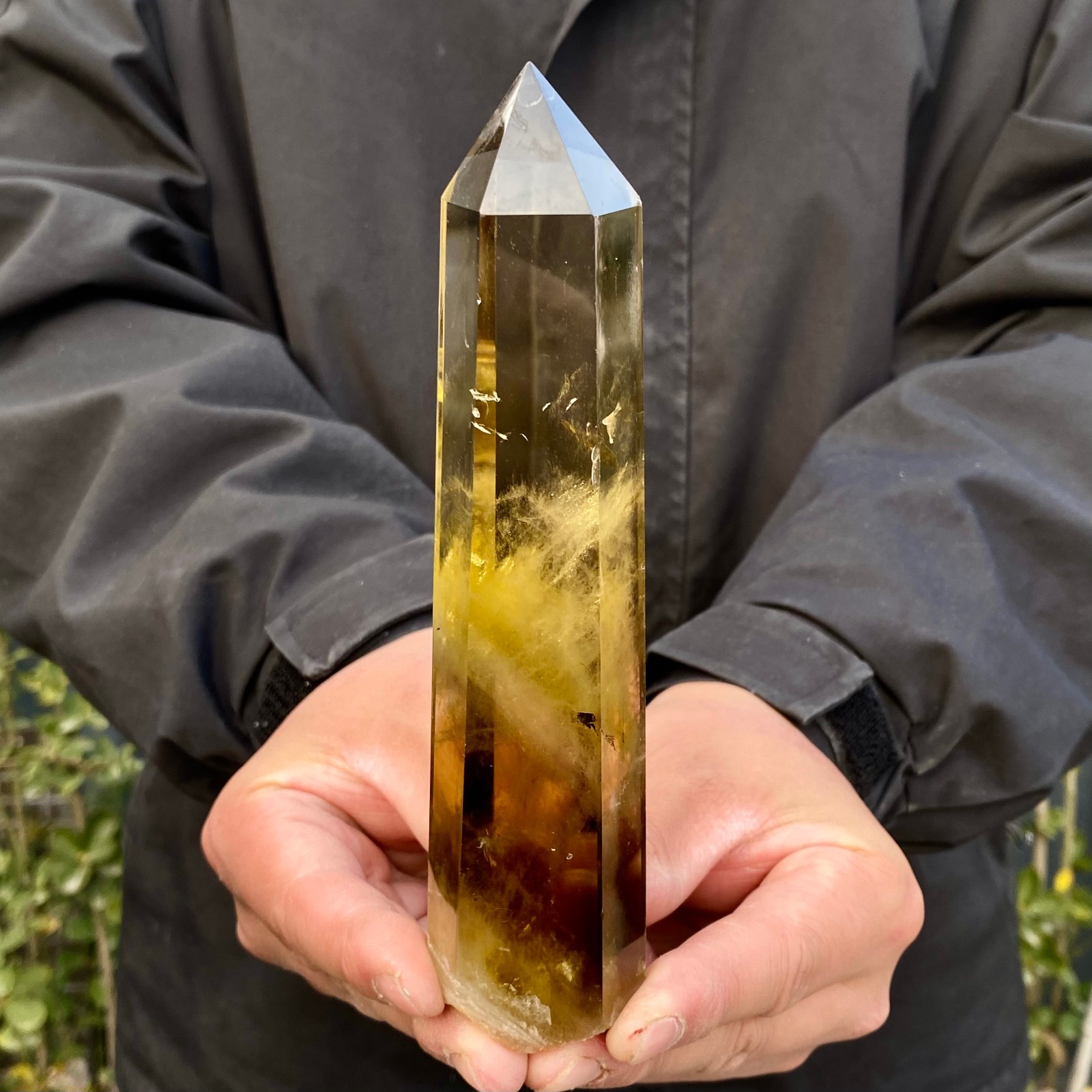 335G Citrine obelisk energy column Reiki healing