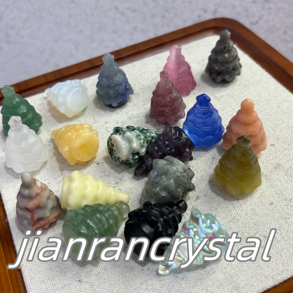 50pcs MIX Natural Quartz Crystal Christmas Tree Skulls Carved Skull Wholesale