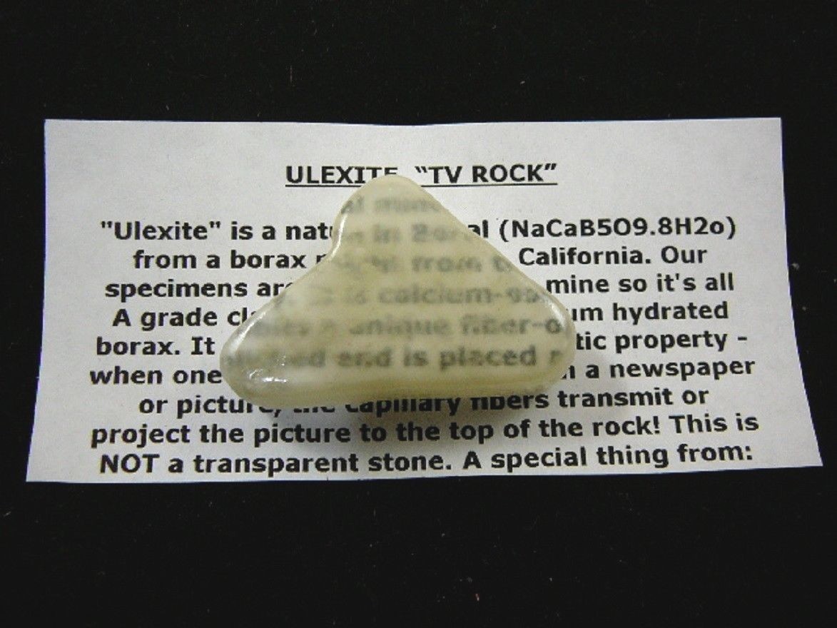 (r33-12) 1-5/8″ Ulexite stone Mineral TV rock Boron, CA from borax mine specimen