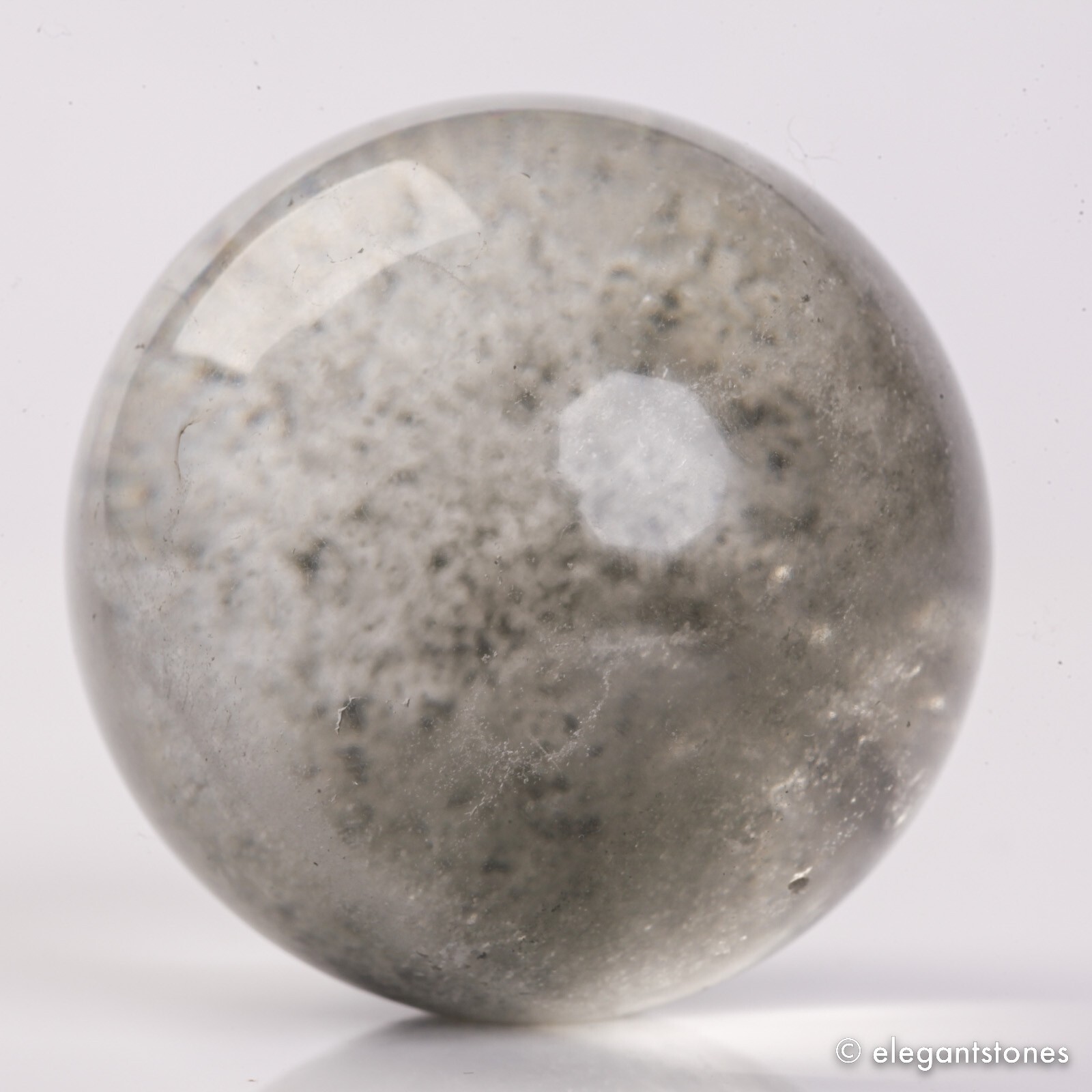 89g40mm Natural Garden/Phantom/Ghost/Lodolite Quartz Crystal Sphere Healing Ball