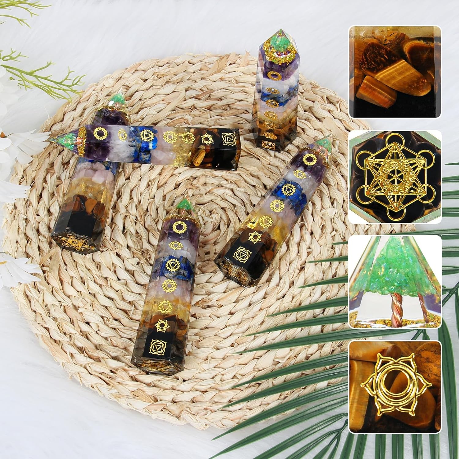 Orgone Pyramid Energy Generator Emf Protection Healing Meditation Orgonite USA