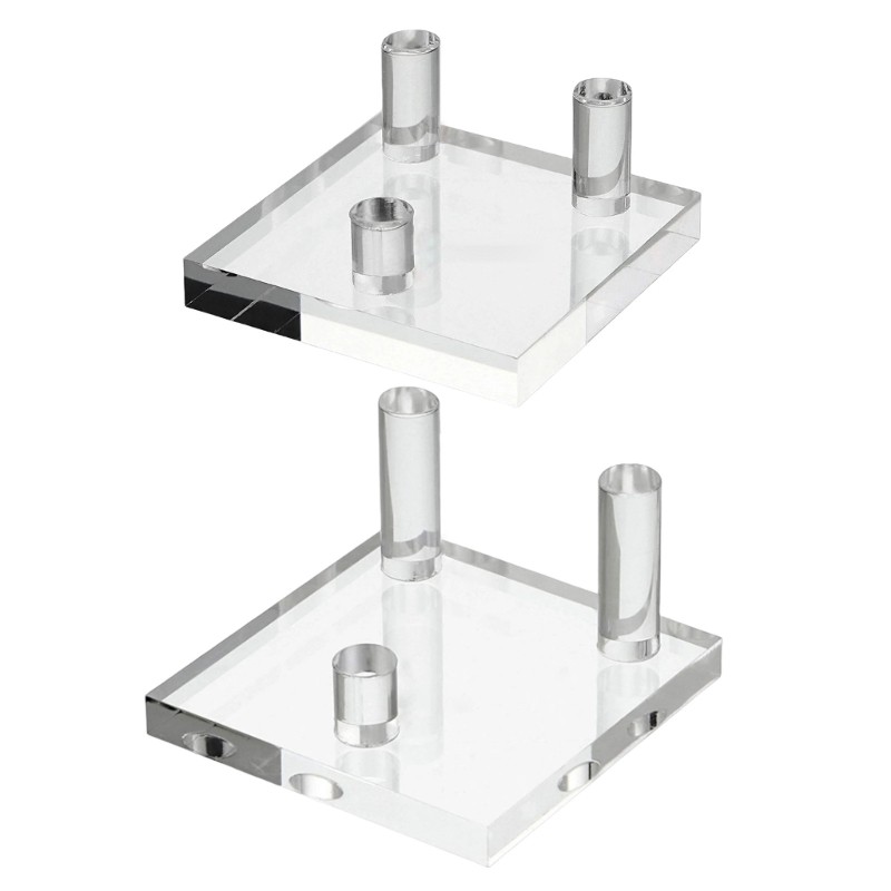 Pack of 4 Acrylic Stands for Displaying Small Books and Glass Art Geodes Holder