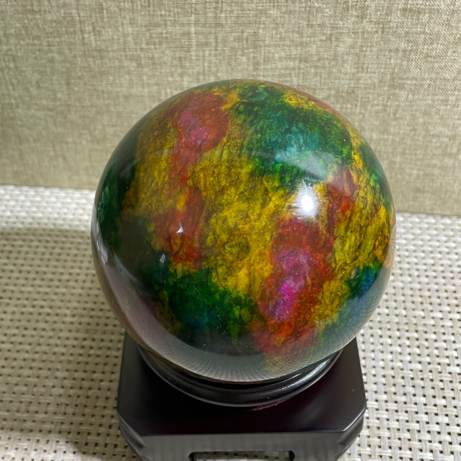 1500g Seven Colors Jade” sphere specimen -Taiwan China