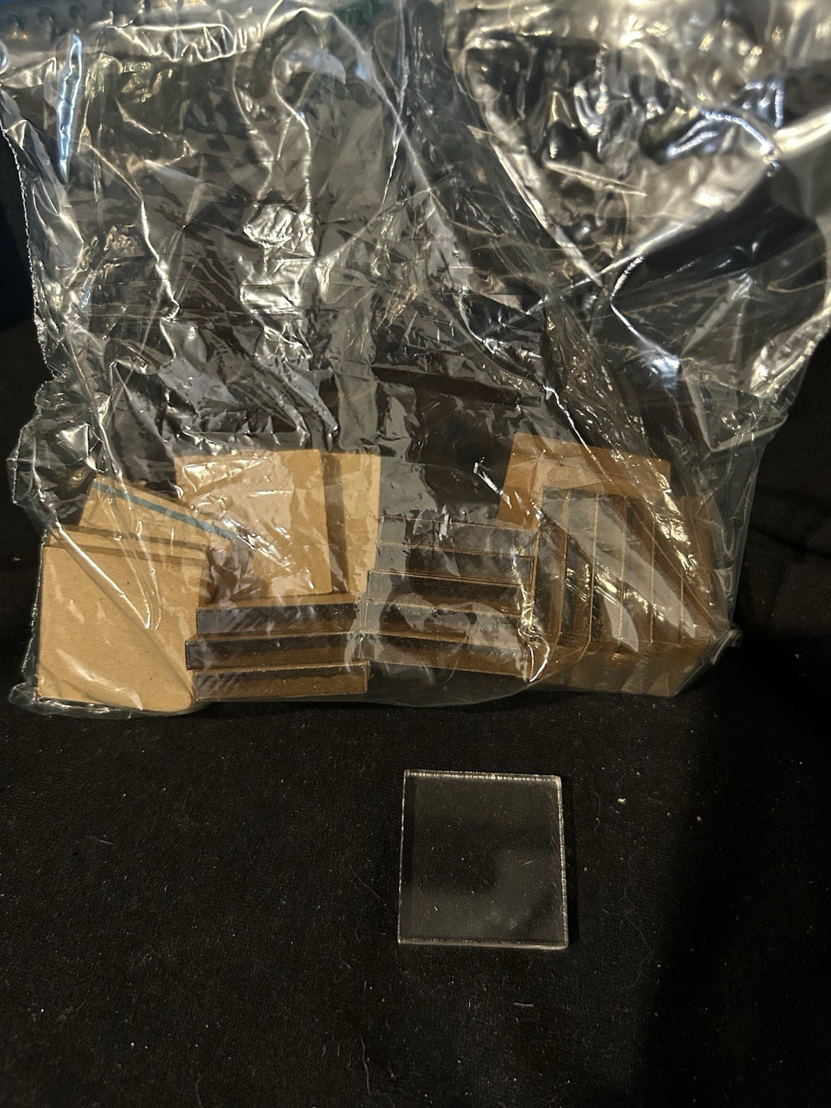 Perky Boxes Set of 20 Thumbnail Cases With Acrylic Squares Both Are 1.25 New