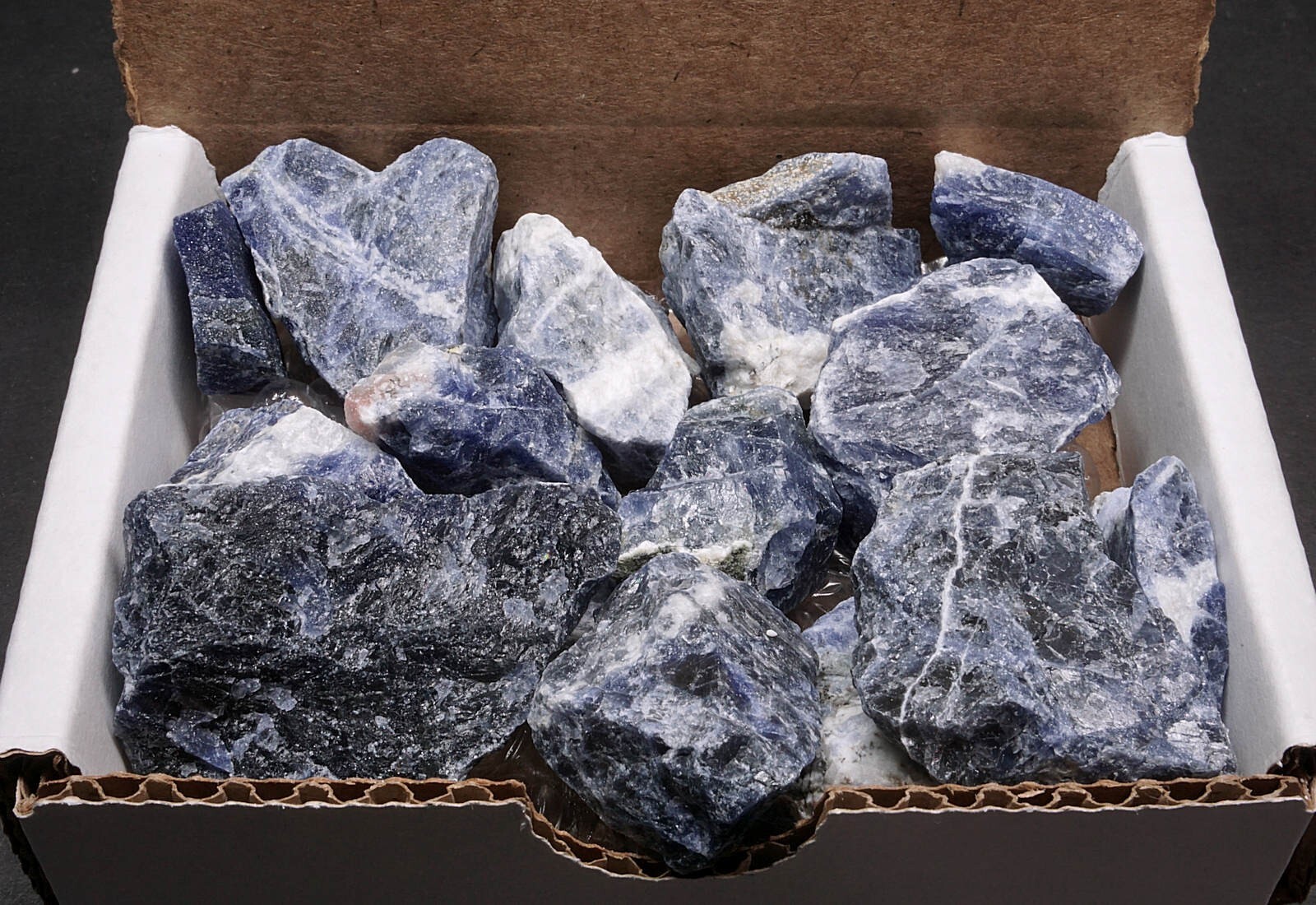 Sodalite 1/2 LB Lot Natural Blue & White Gemstone Crystal Mineral Specimens