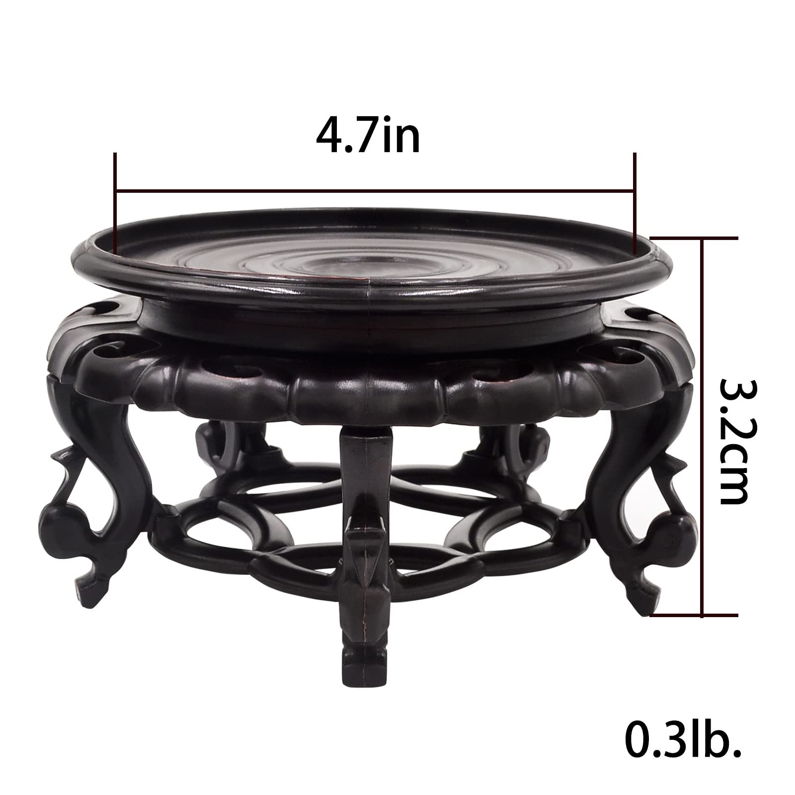 Oriental Furniture Fishbowl Stand Vase Base Stable Home Decoration Display St…
