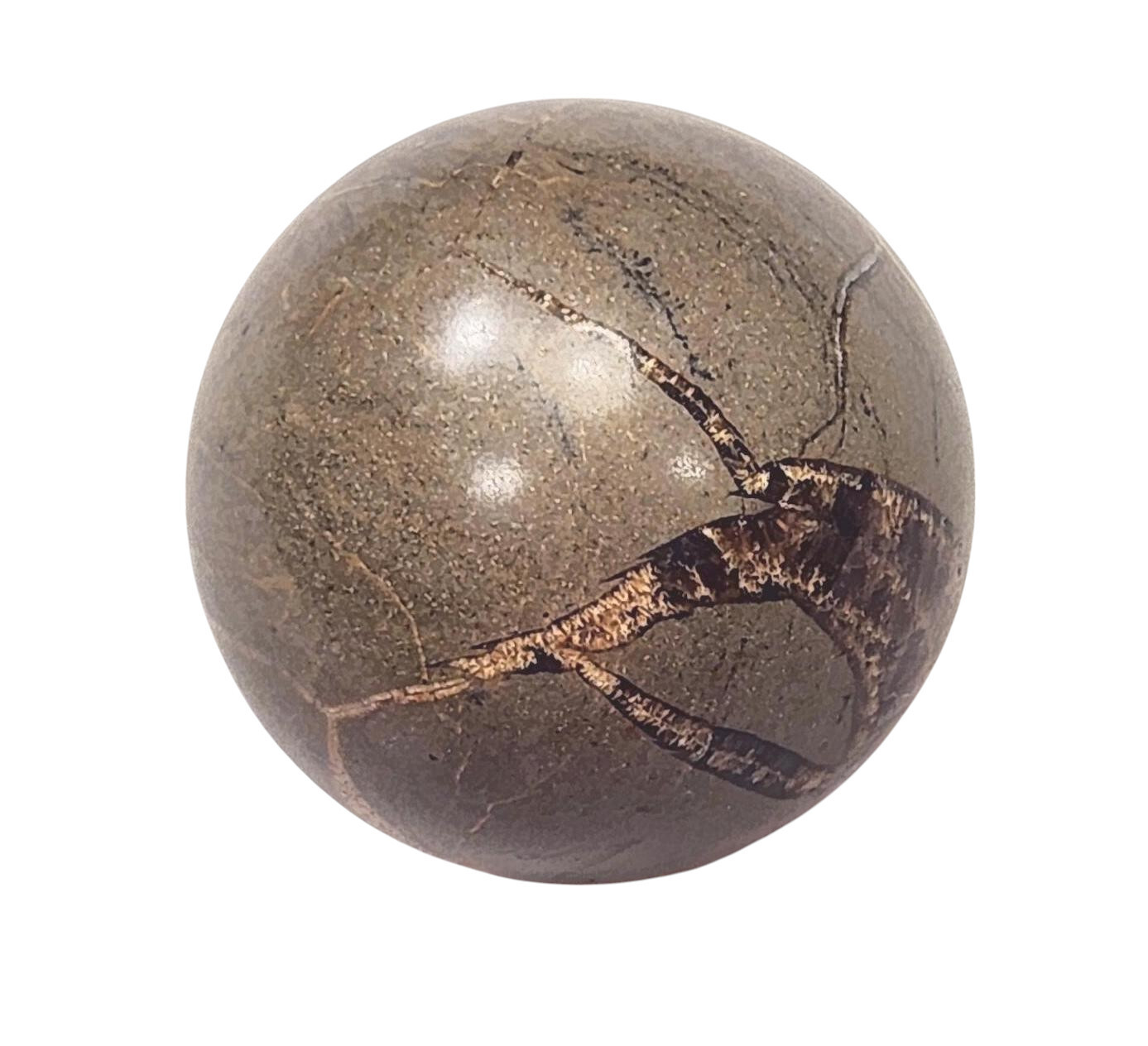 Fluorescent Septarian Nodule Piece 29mm Sphere for UV Collection 6295