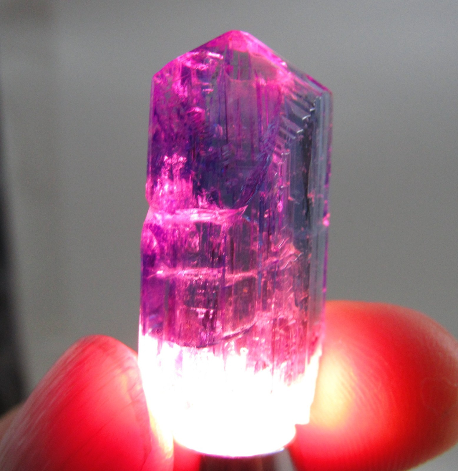EXTRAORDINARY VIBRANT NEON PURPLE UNHEATED GEM TANZANITE CRYSTAL!!! TANZANIA