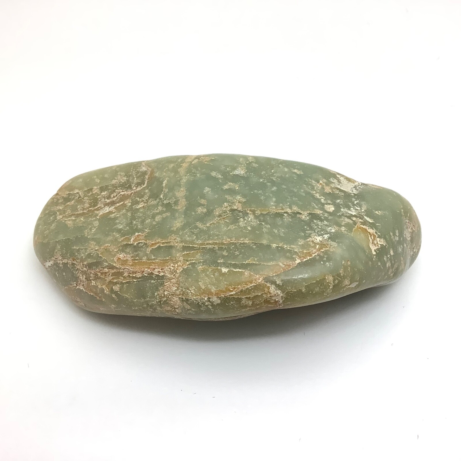 Siberian Jade Cobble Pistachio Green Nephrite Jade Stone Vitim River Siberia