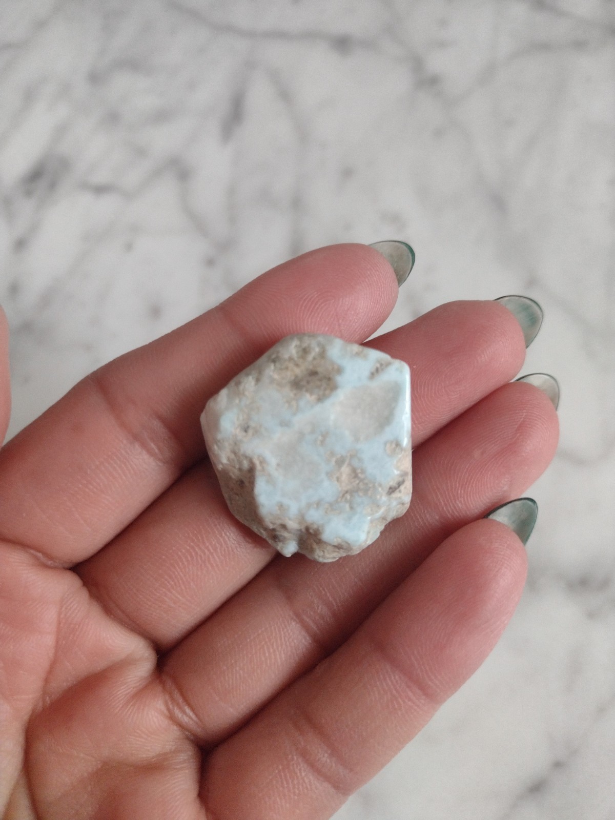 Dominican Republic LARIMAR Stone Specimen Crystal Polished Rare Stone L18