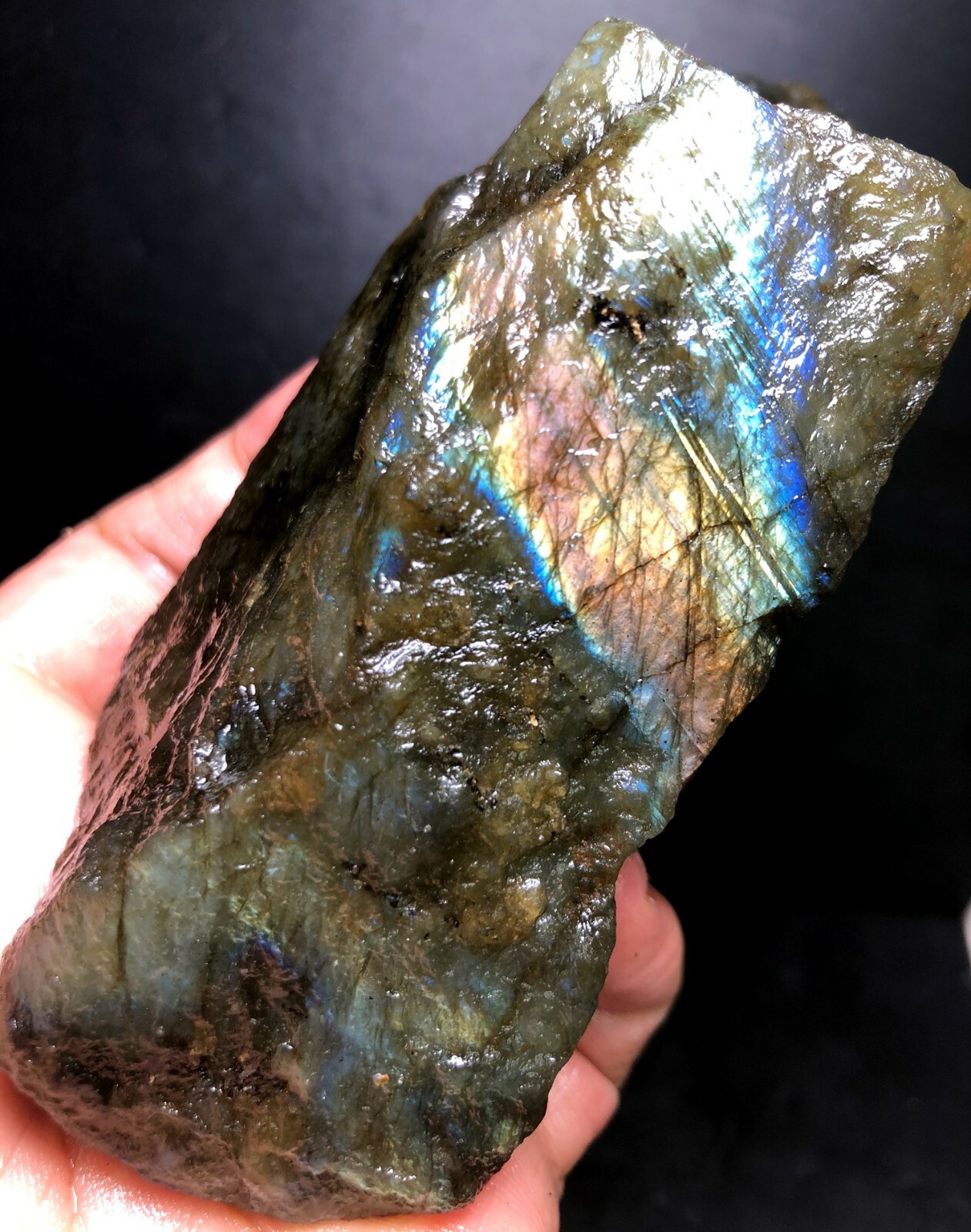 365g Rare Natural Labradorite Crystal Rough not Polished From Madagascar W262