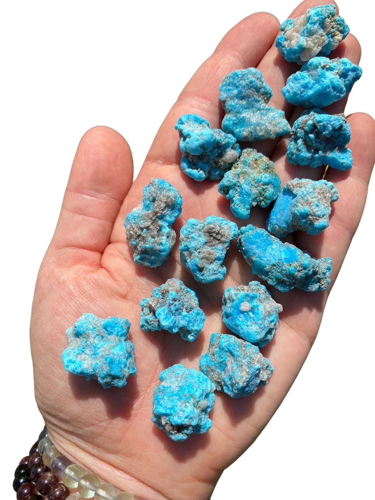 Raw Blue Turquoise Stone (Stabilized) Natural Turquoise from Kingman, Arizona