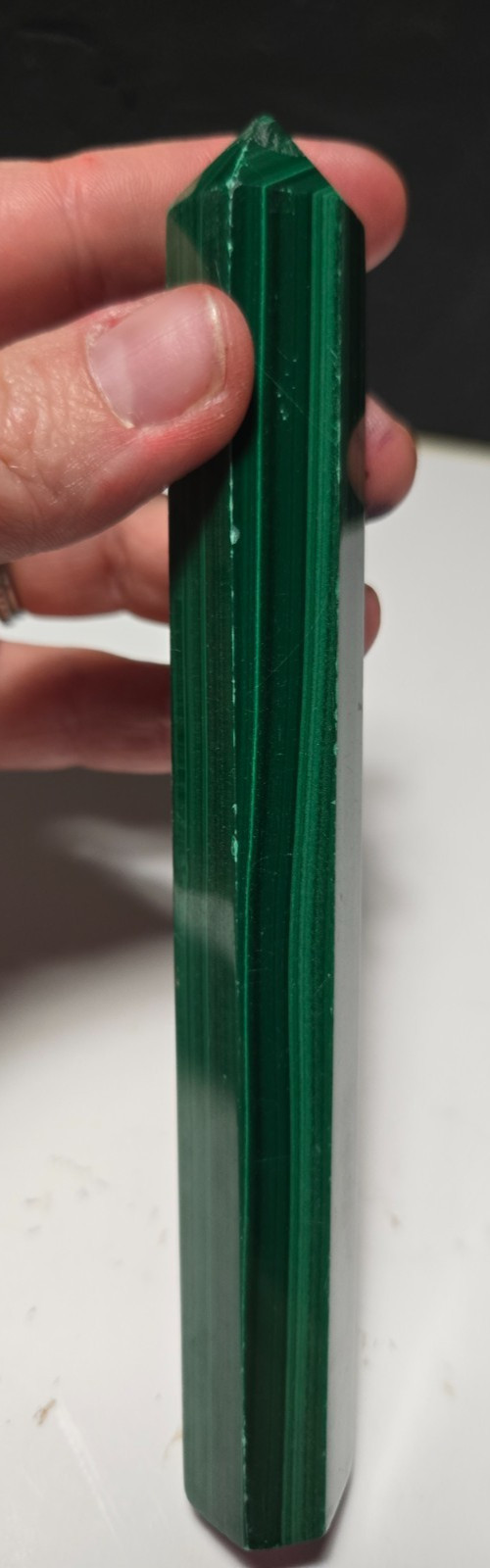 RARE FIND! XL 6in tall Malachite tower P7