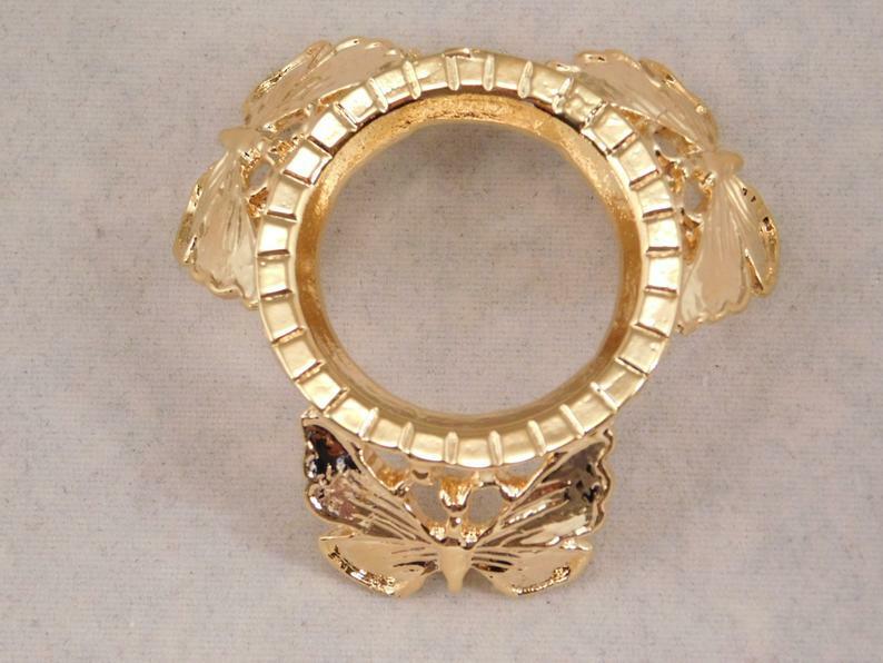 Sphere Display Stand BUTTERFLY Design Gold Color Small Size