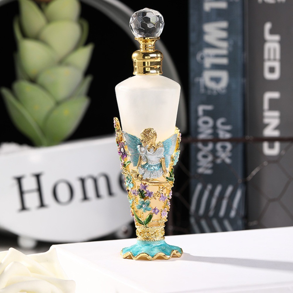 Angel Girl Perfume Essential Oil Empty Bottle Glass Electroplating Craft Decor