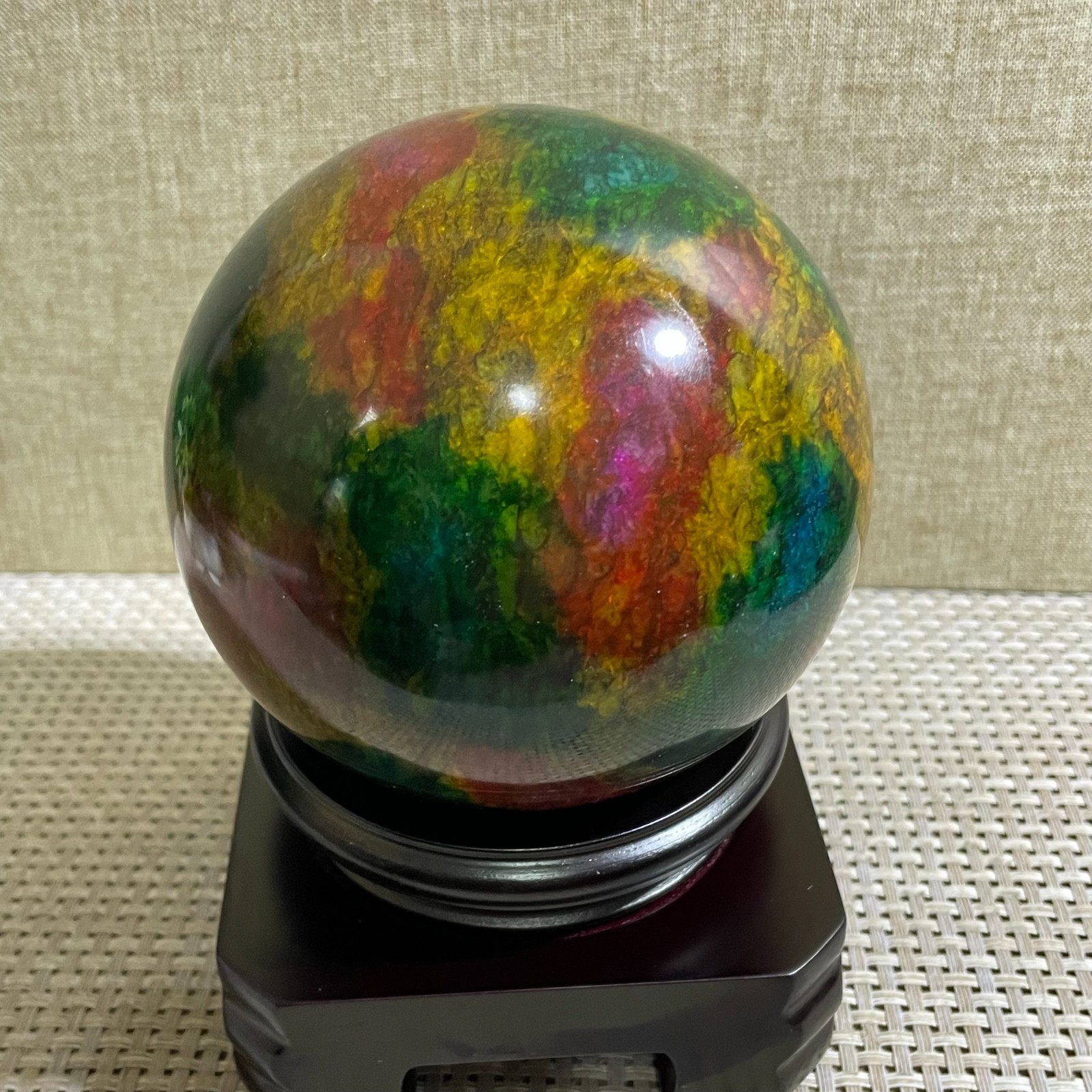 1500g Seven Colors Jade” sphere specimen -Taiwan China