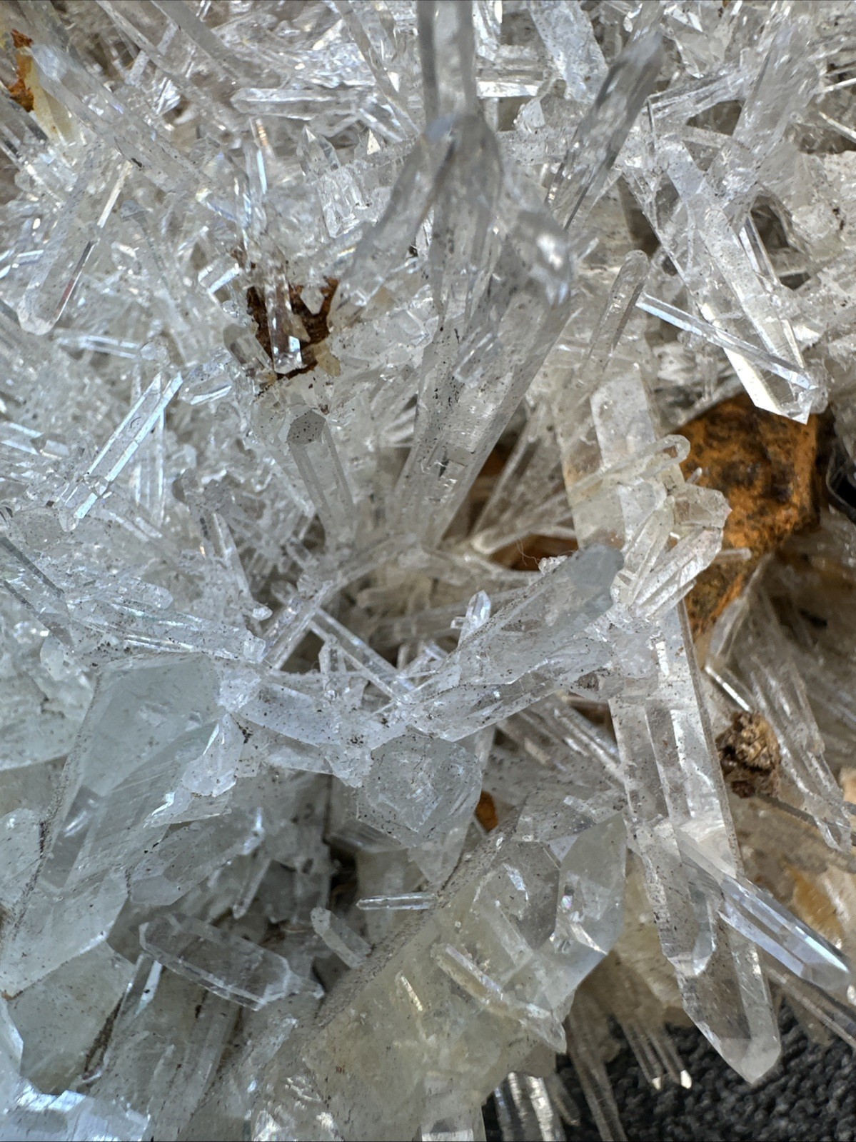 Large Natural Crystal Mineral Specimen Quartz/Aragonite on Iron Matrix 10” 6lb +