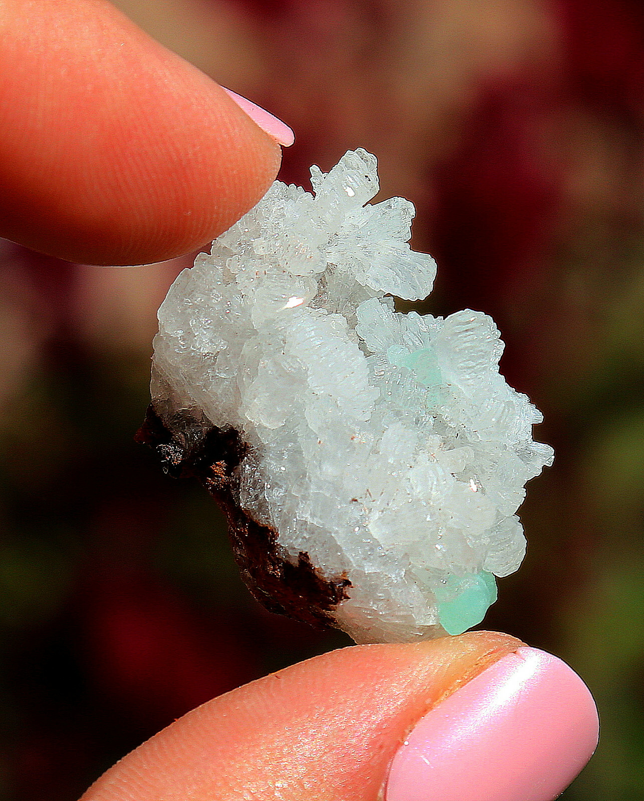 Smithsonite And Hemimorphite On Matrix From Mexico 2.9 Cm’s