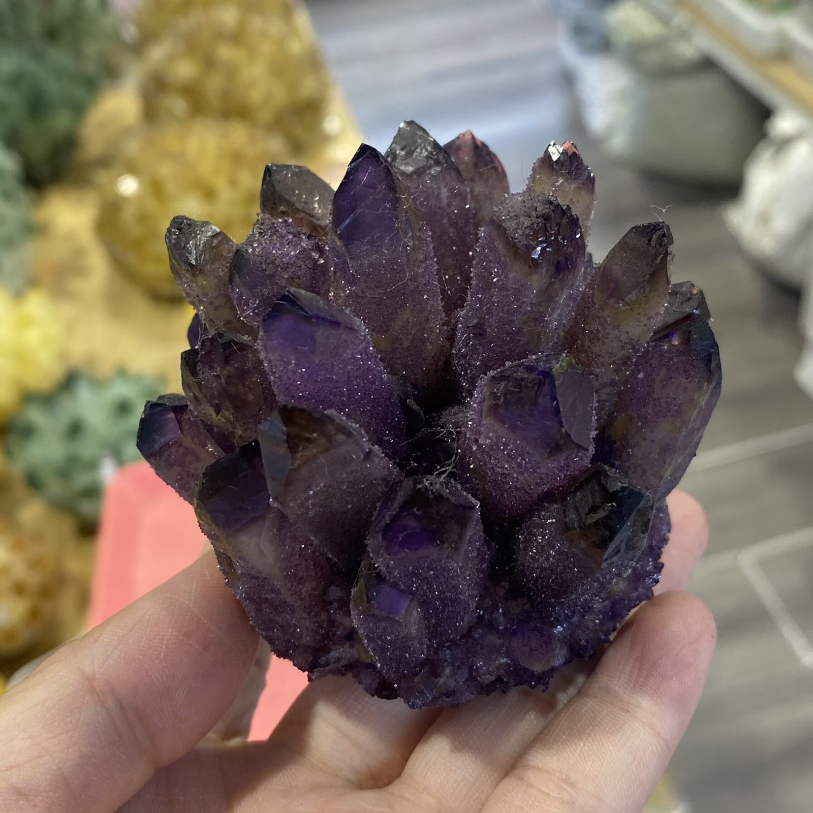 320g New purple Phantom Quartz Crystal Cluster Mineral Specimen Reiki Random