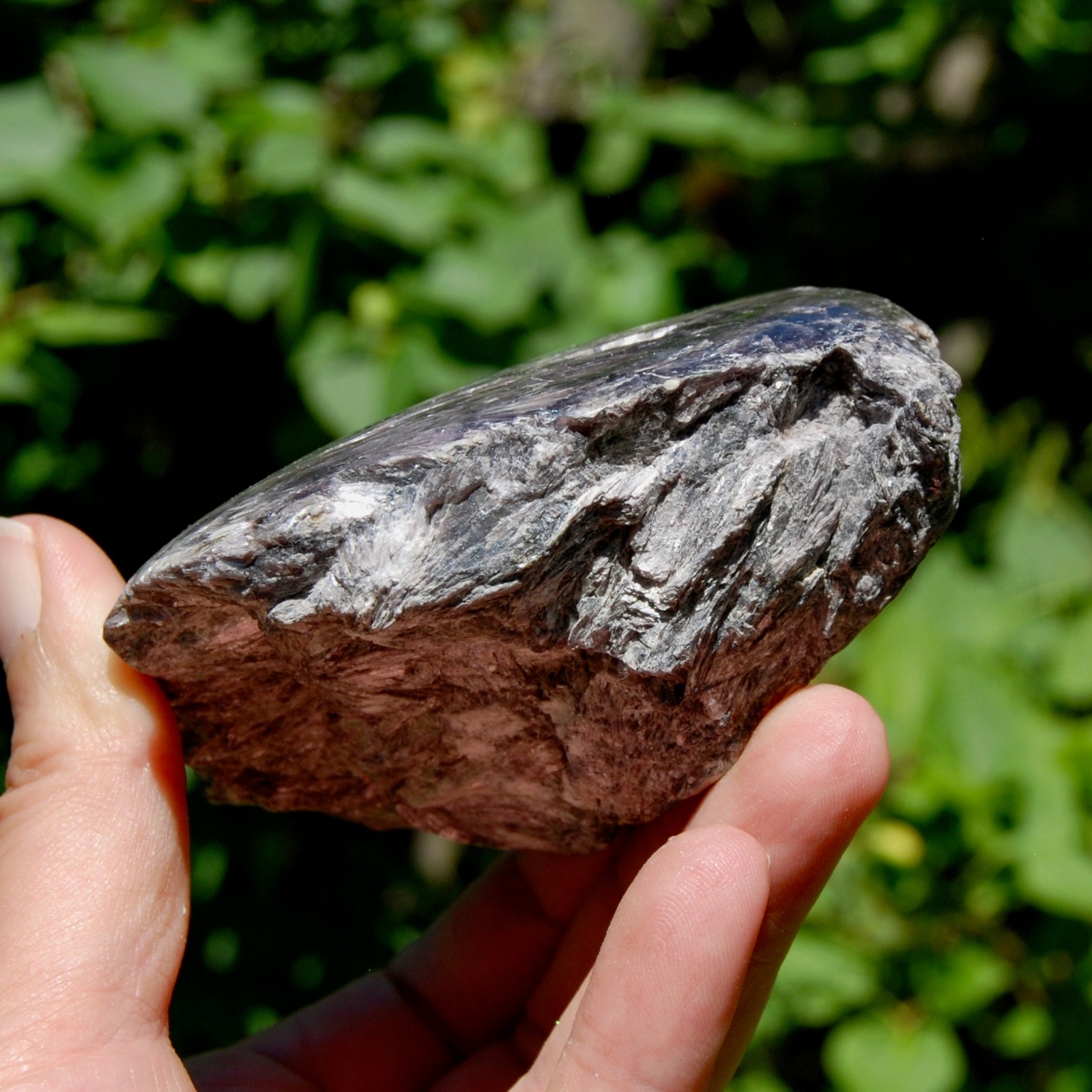 3.75in 384g Flashy Gem Lepidolite Crystal Semi Polished Freeform, Madagascar spl