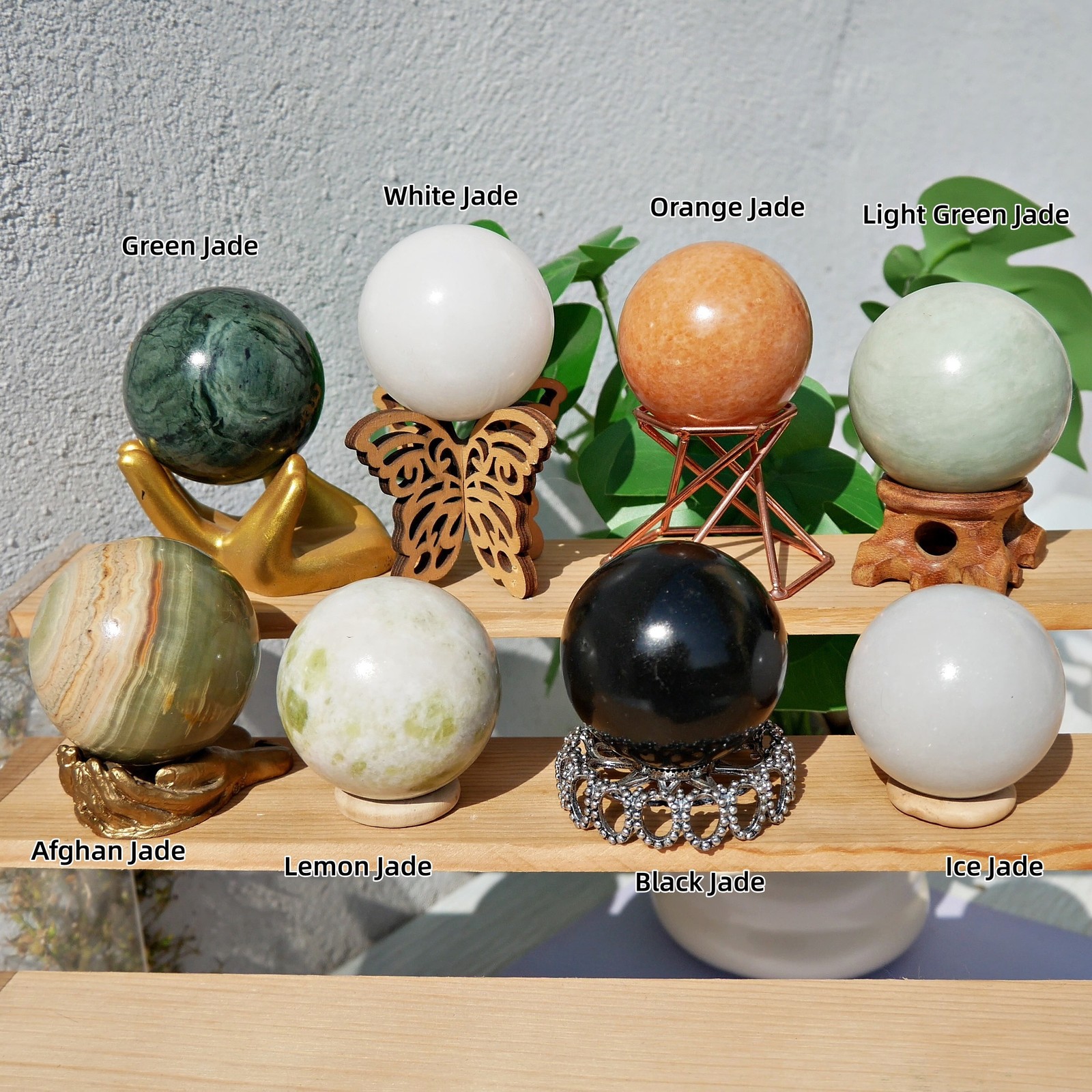 Multi-Material Jade Crystal Sphere Ball Choose Natural Gemstone Orb Decor Gift