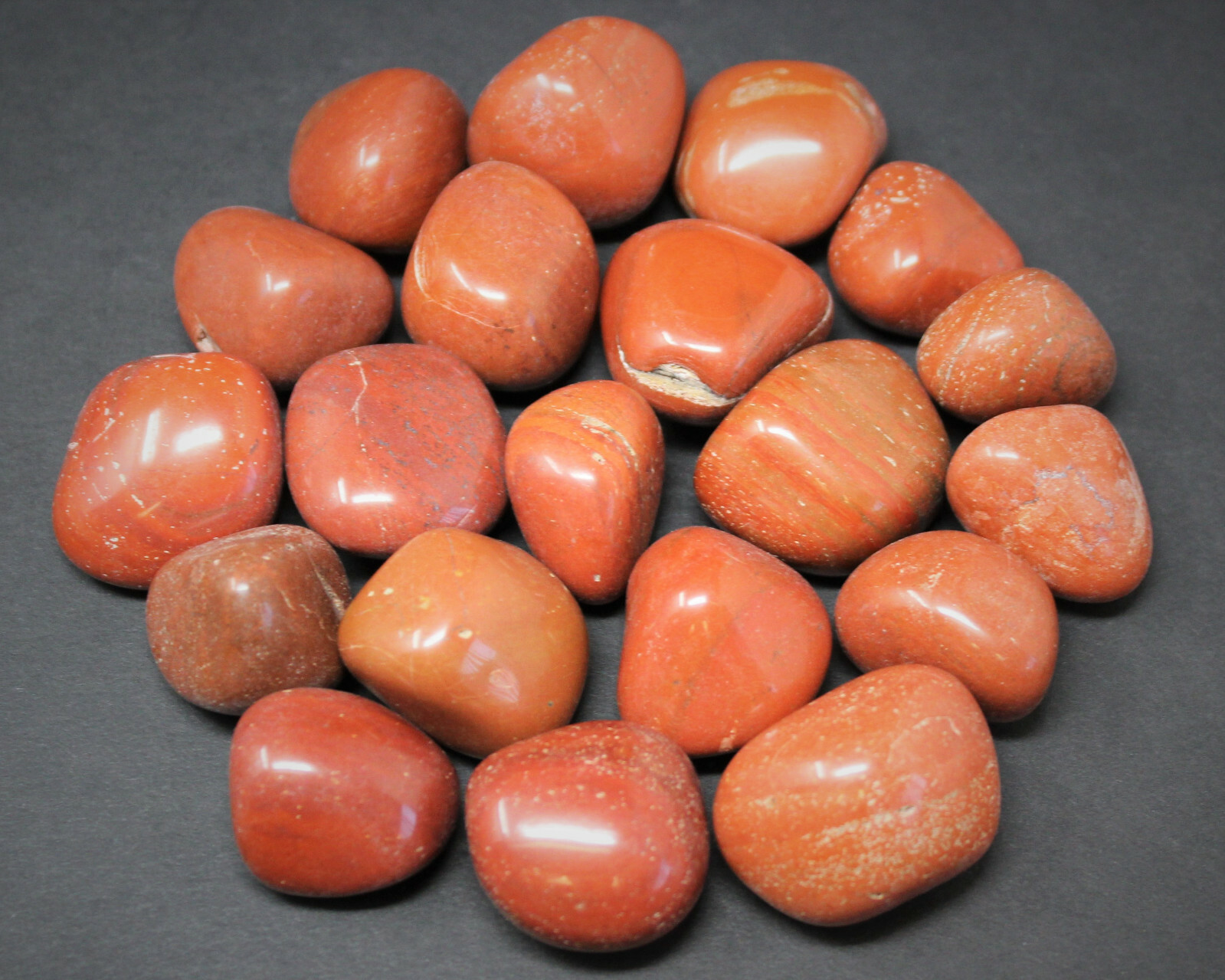 2 Medium Red Jasper Tumbled Stone Crystal Healing Gemstone Tumble
