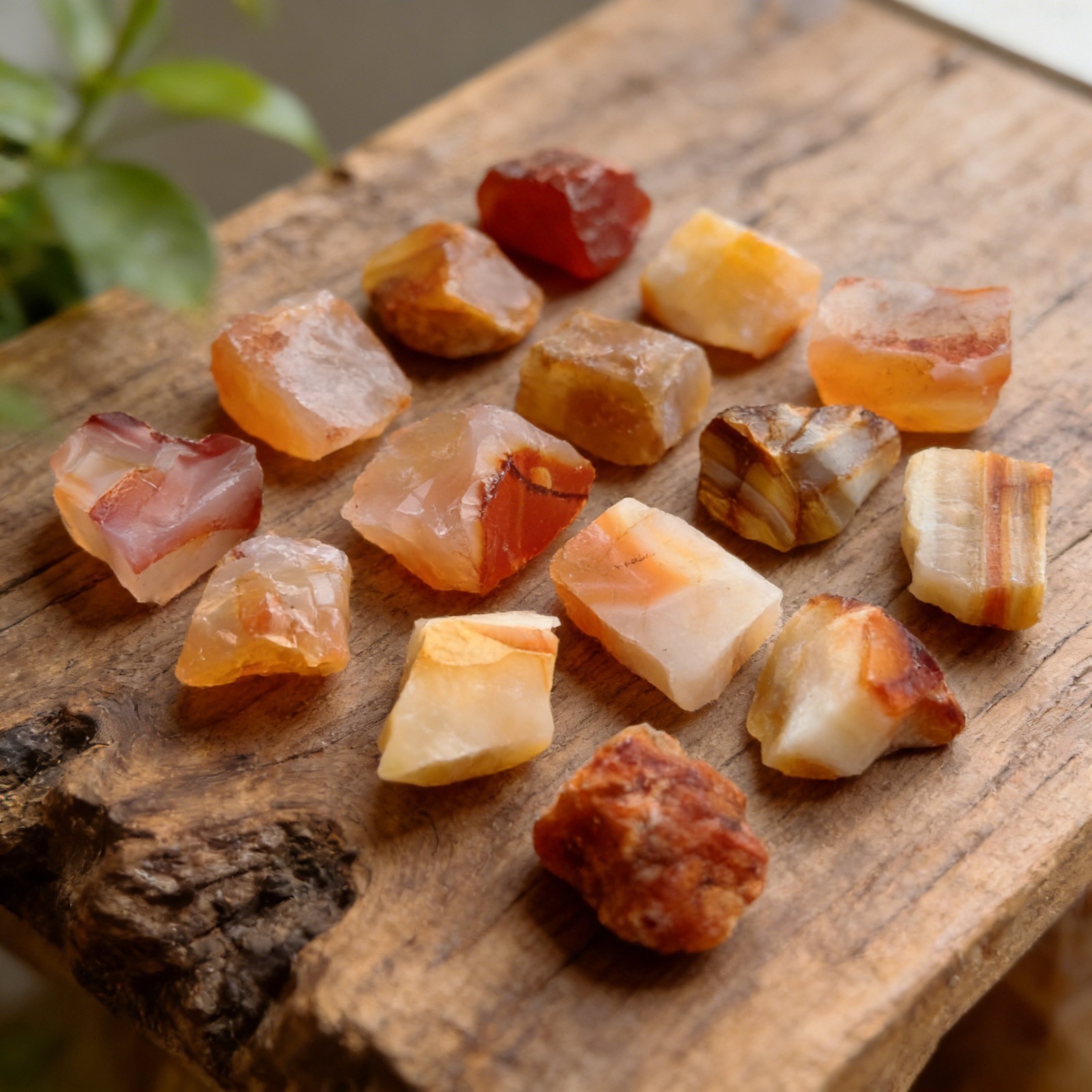 3PCS Rough Carnelian Crystal Red Agate Raw Stone Healing Crystal Gifts