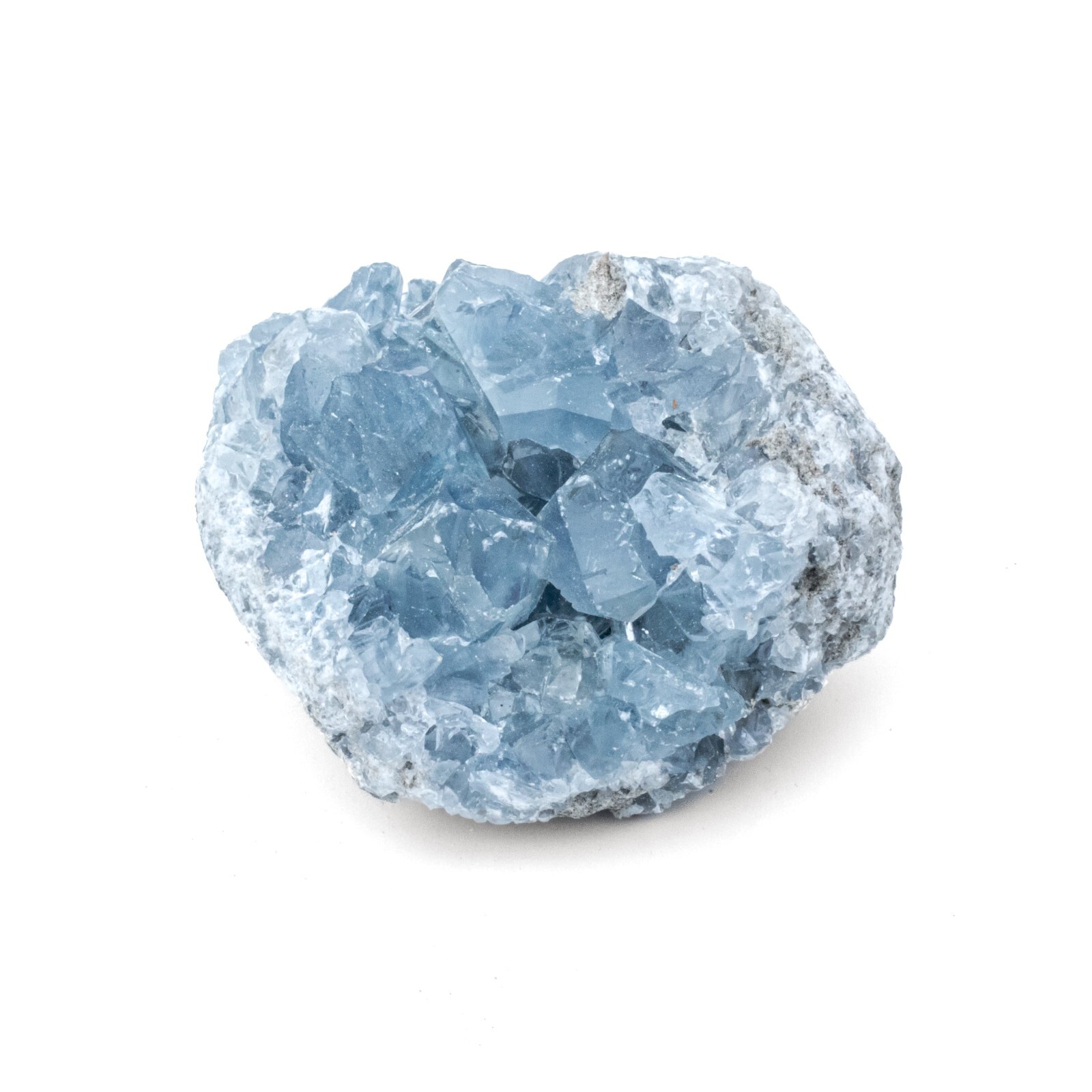 Madagascar Sky Blue Celestite Crystal Druzy Cluster Geode Mineral 2″-4″