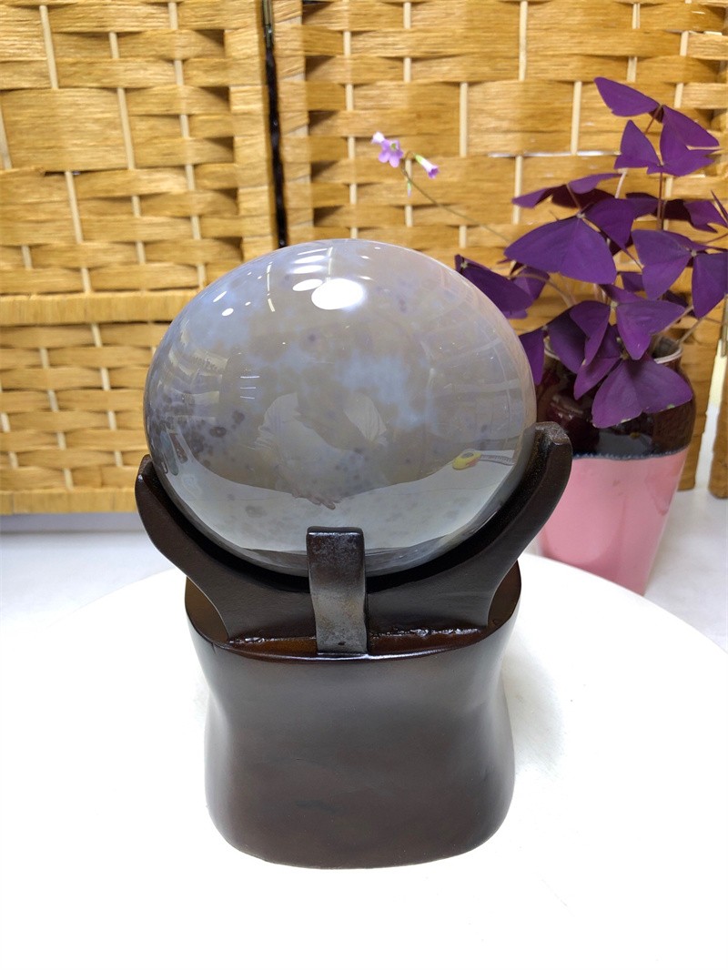 4.9LB Natural Agate Geode Quartz Crystal Cornucopia Treasure Bowl Healing +Stand
