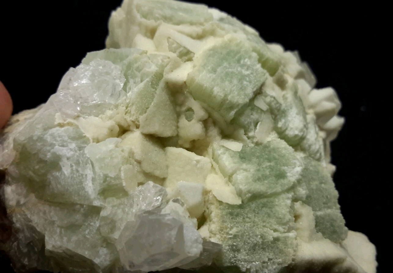 3.75″ PREHNITE with QUARTZ from Imilchil, Morocco